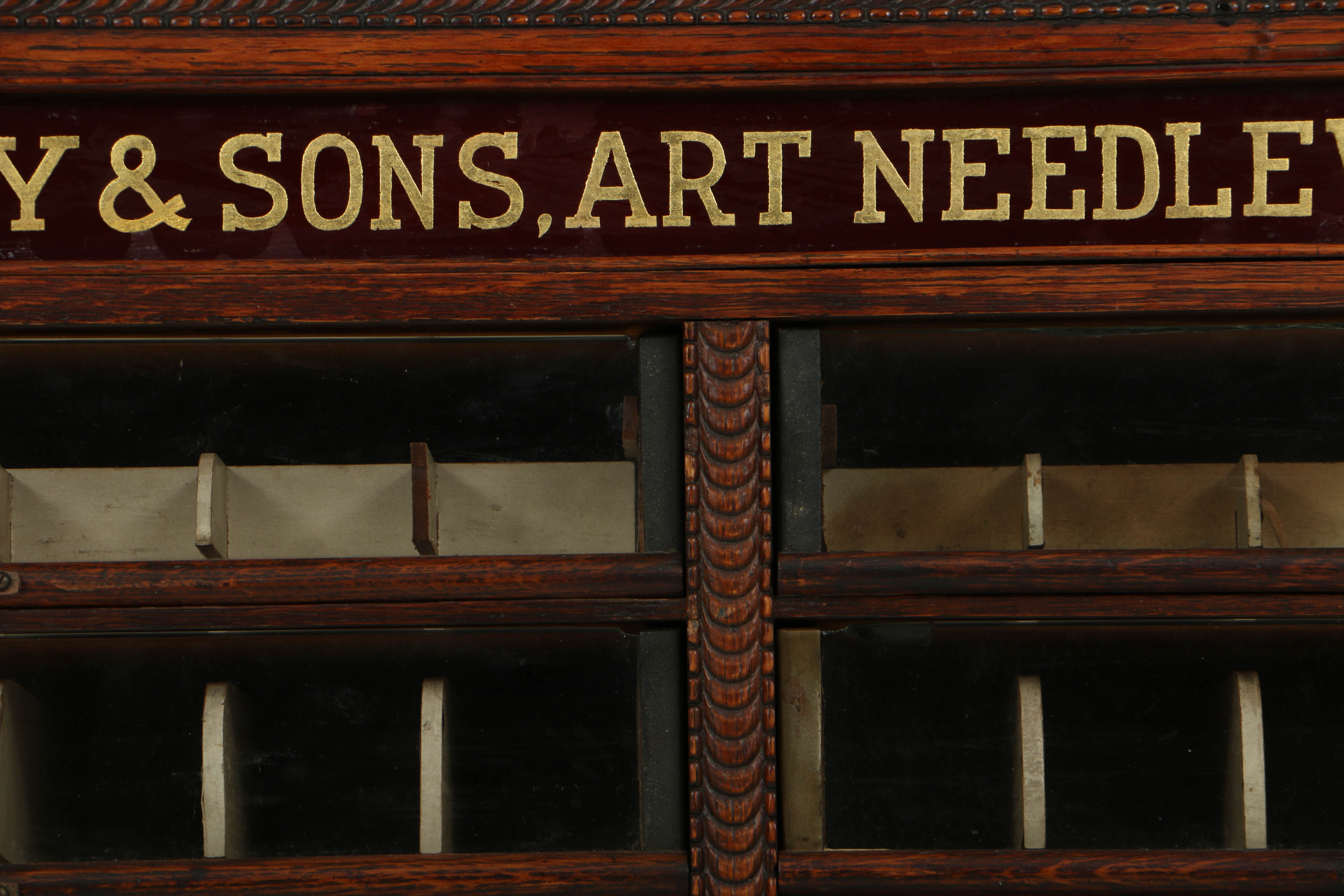 Antique M. Heminway & Sons Spool Cabinet, Circa Late 19th to Early 20th Century