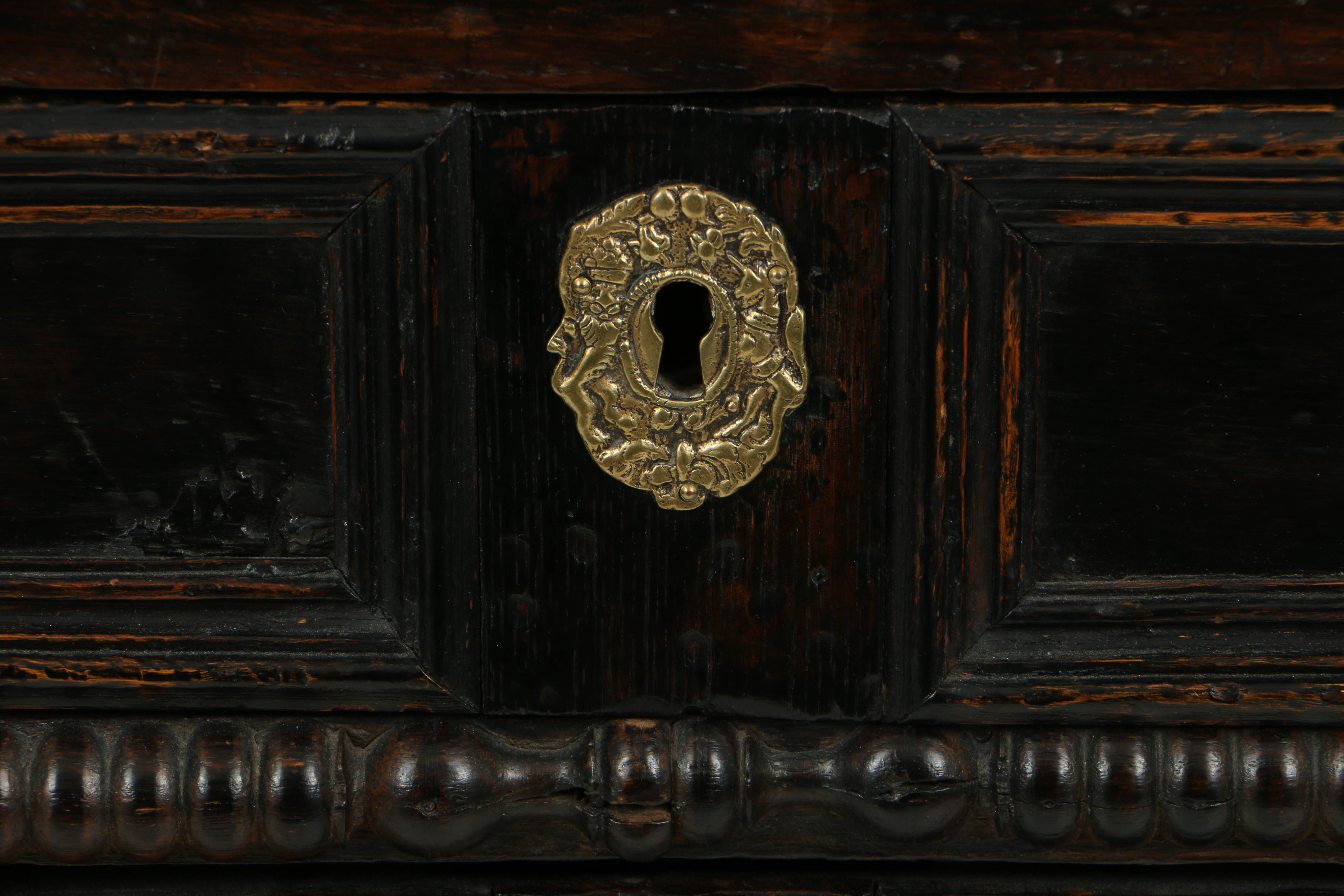 Antique William & Mary Oak Chest, Circa Late 17th Century to Early 18th Century