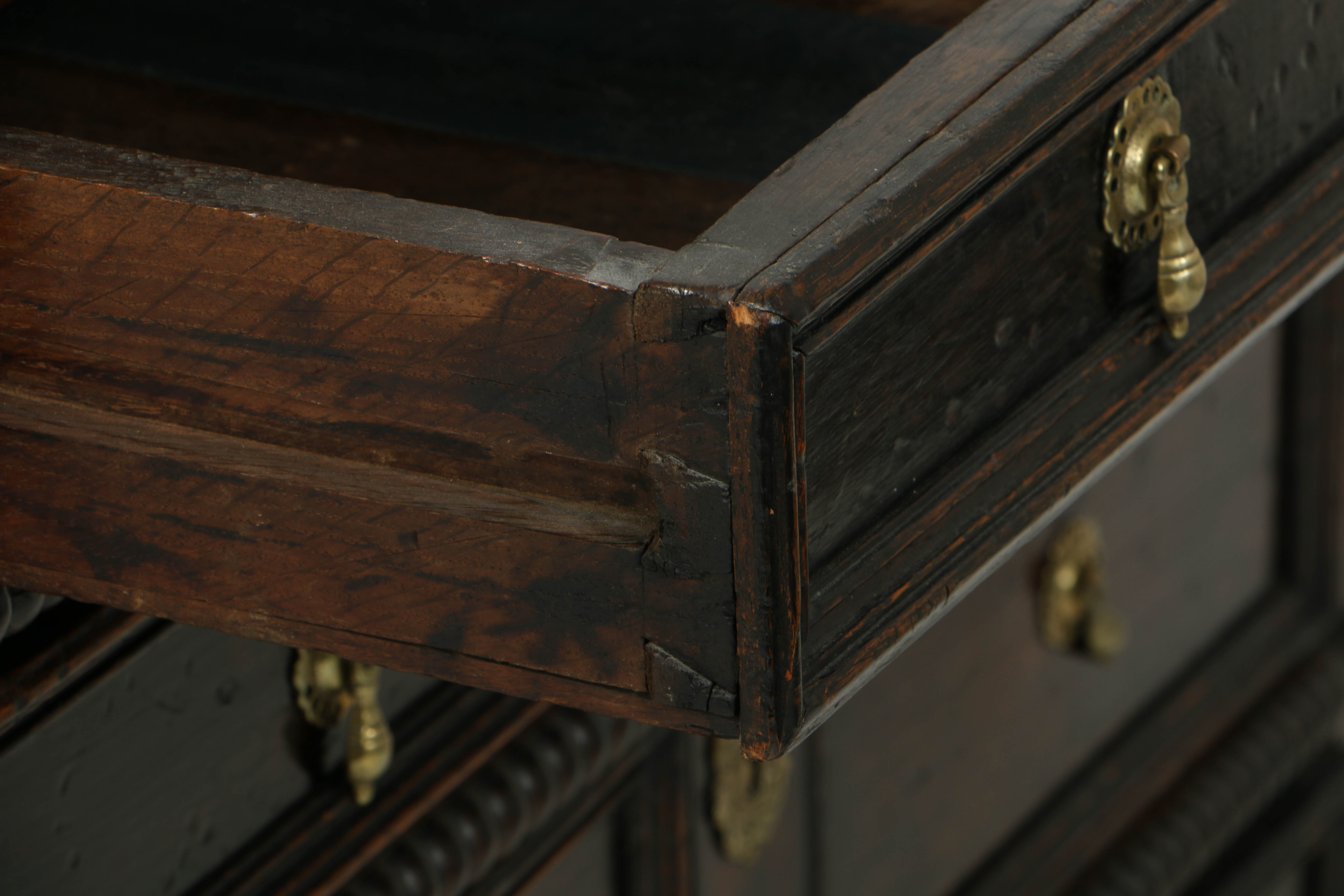 Antique William & Mary Oak Chest, Circa Late 17th Century to Early 18th Century