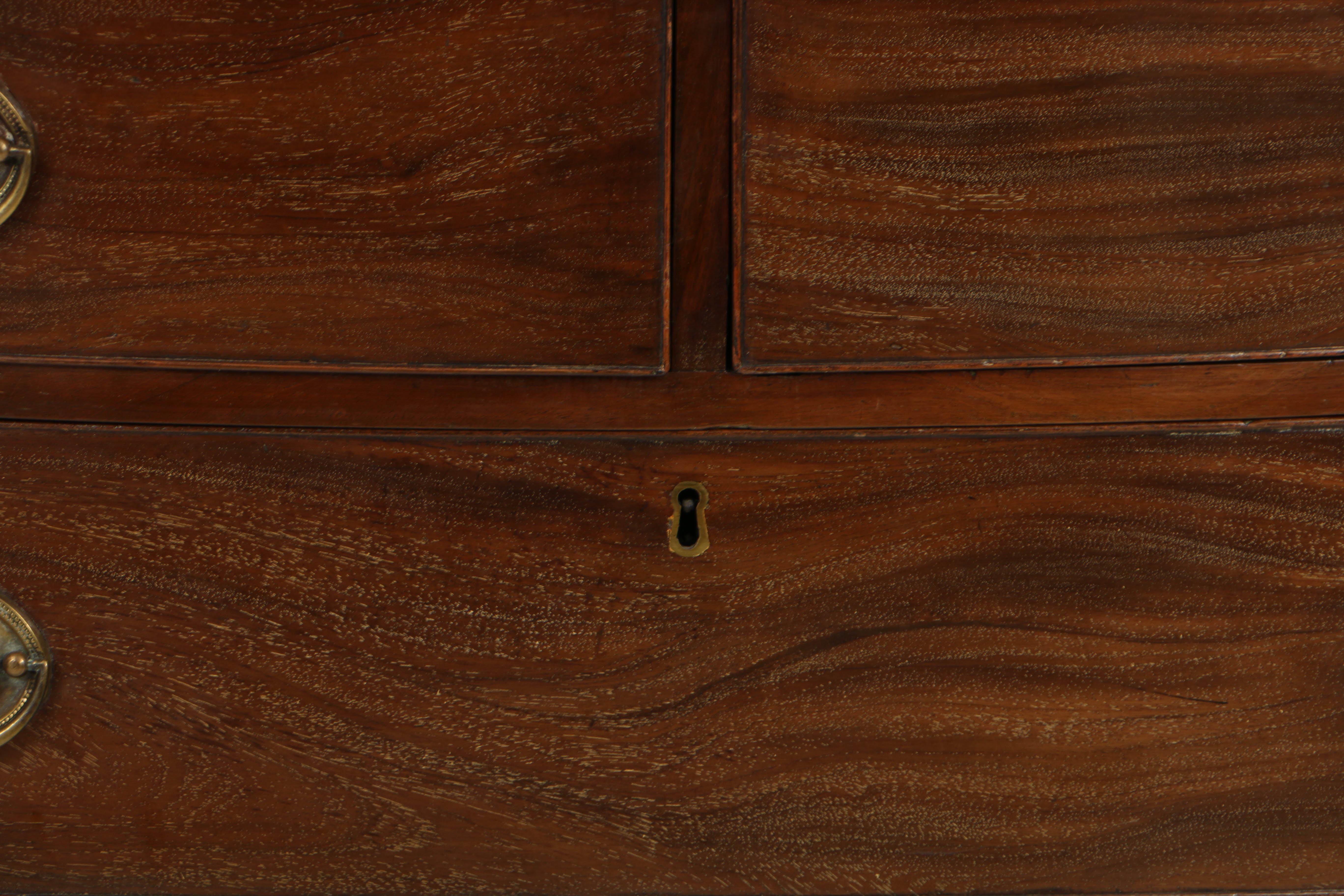 Antique English Hepplewhite Bowfront Chest with Inlay, Circa Early 19th Century