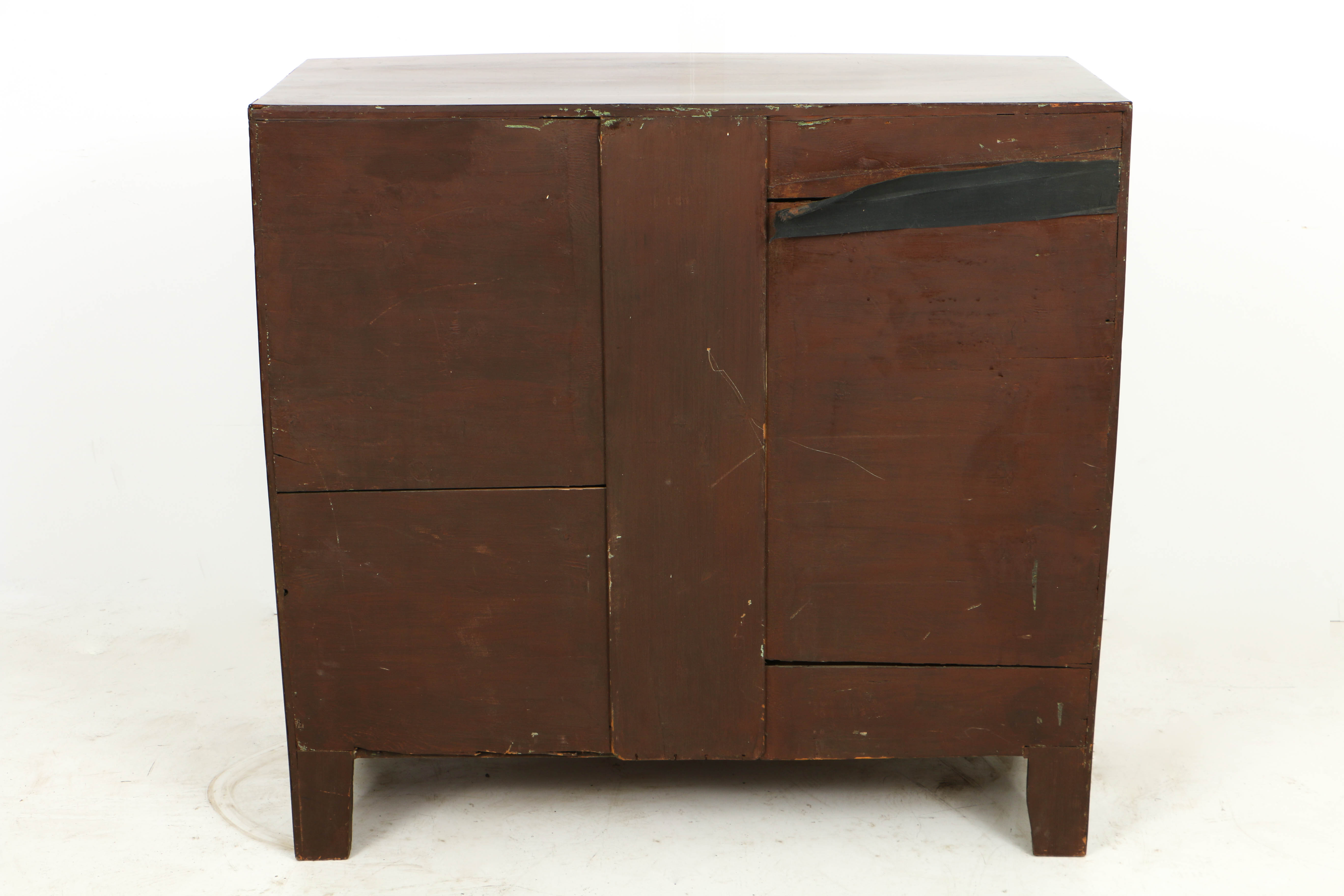 Antique English Hepplewhite Bowfront Chest with Inlay, Circa Early 19th Century