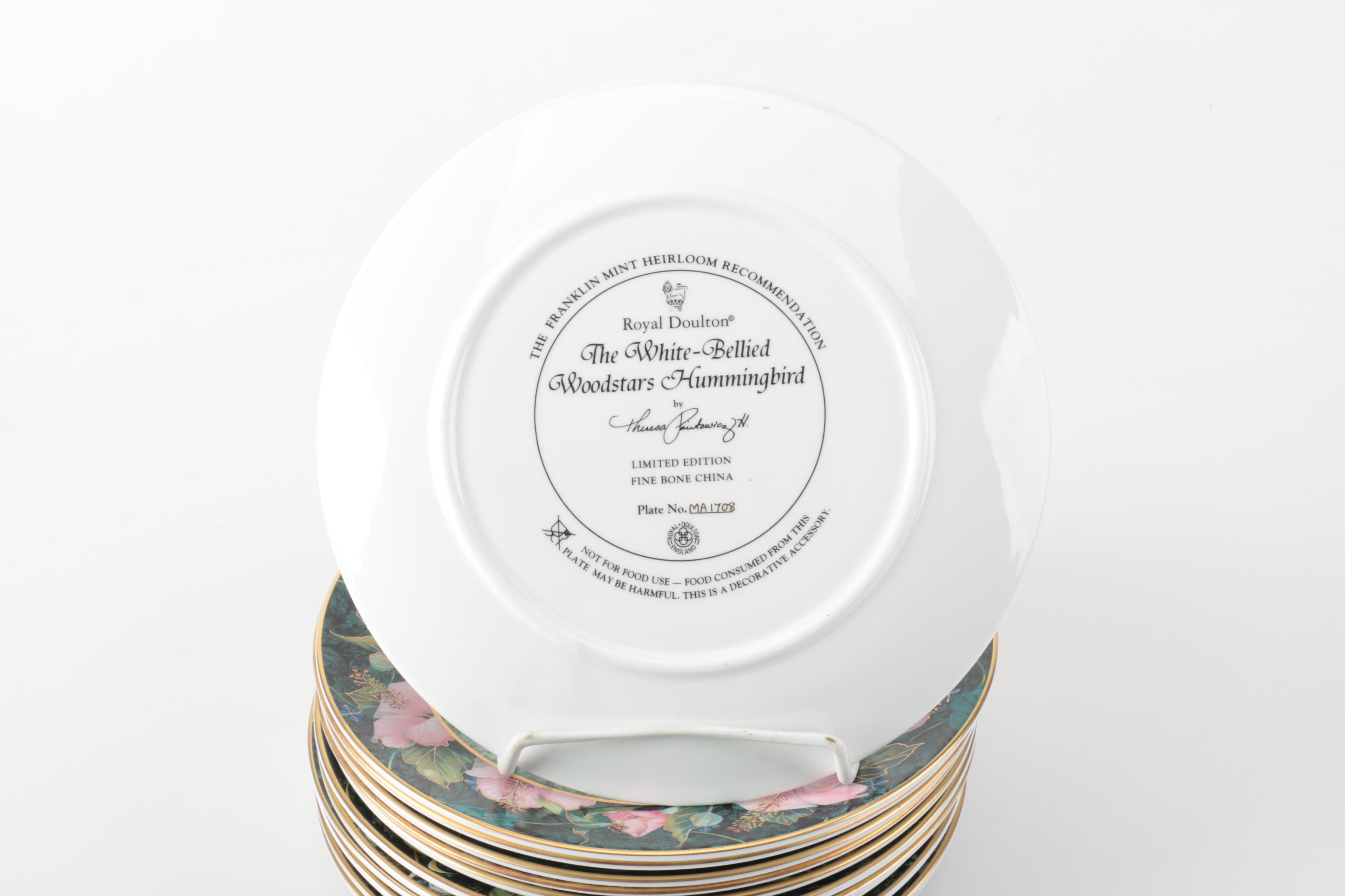 Royal Doulton Franklin Mint Heirloom Bird Collector Plates