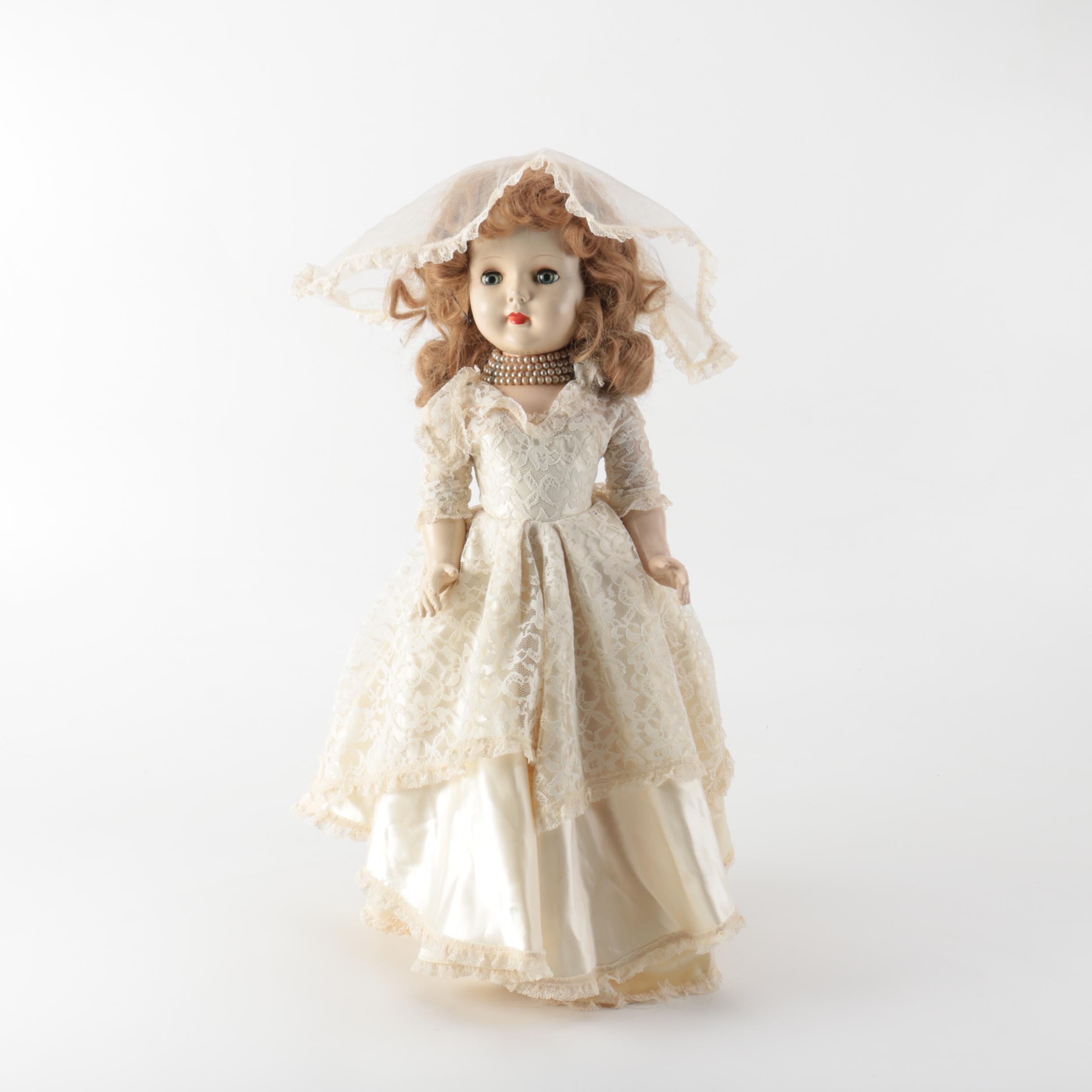 Vintage American Character "Bride" Composition Doll