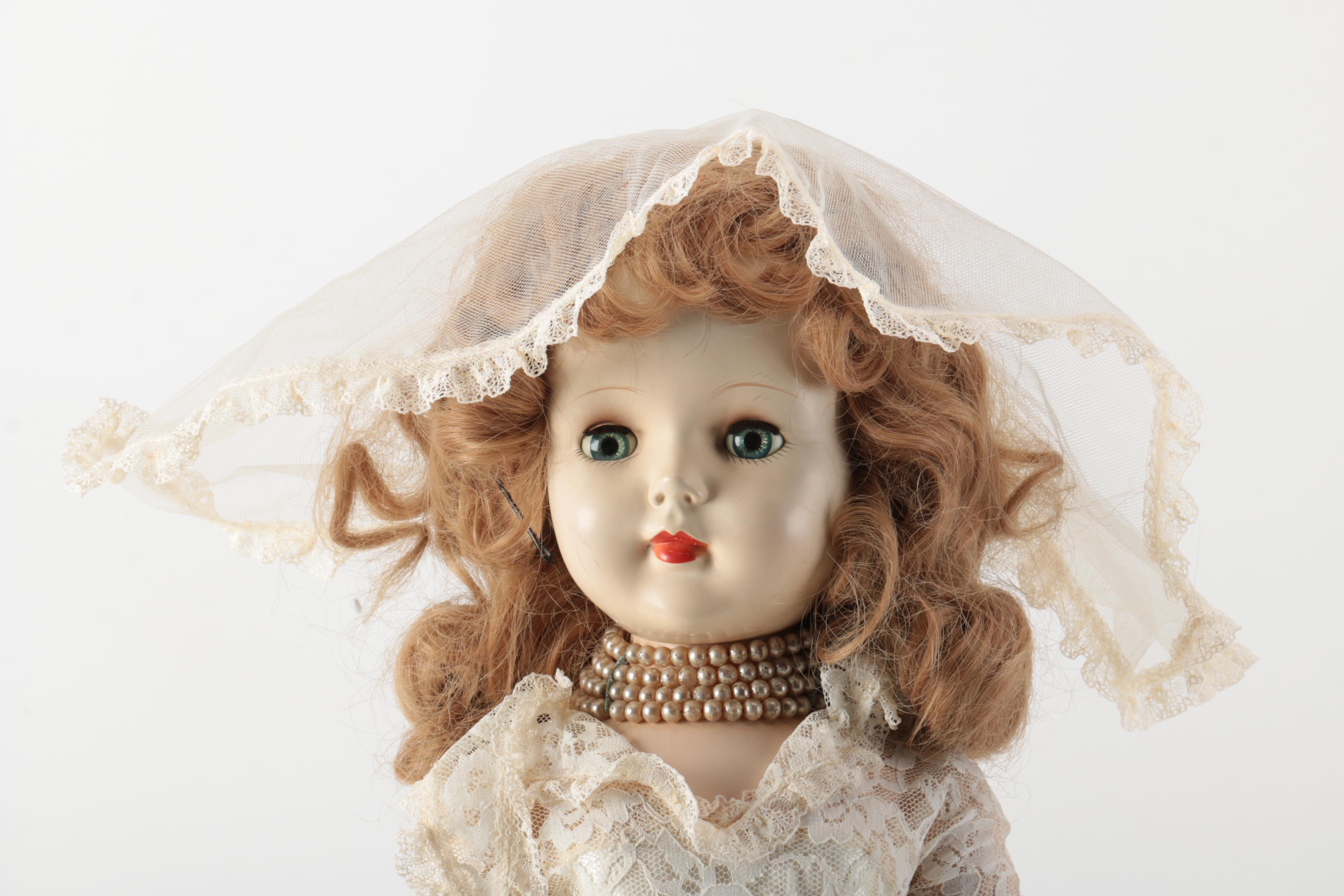 Vintage American Character "Bride" Composition Doll