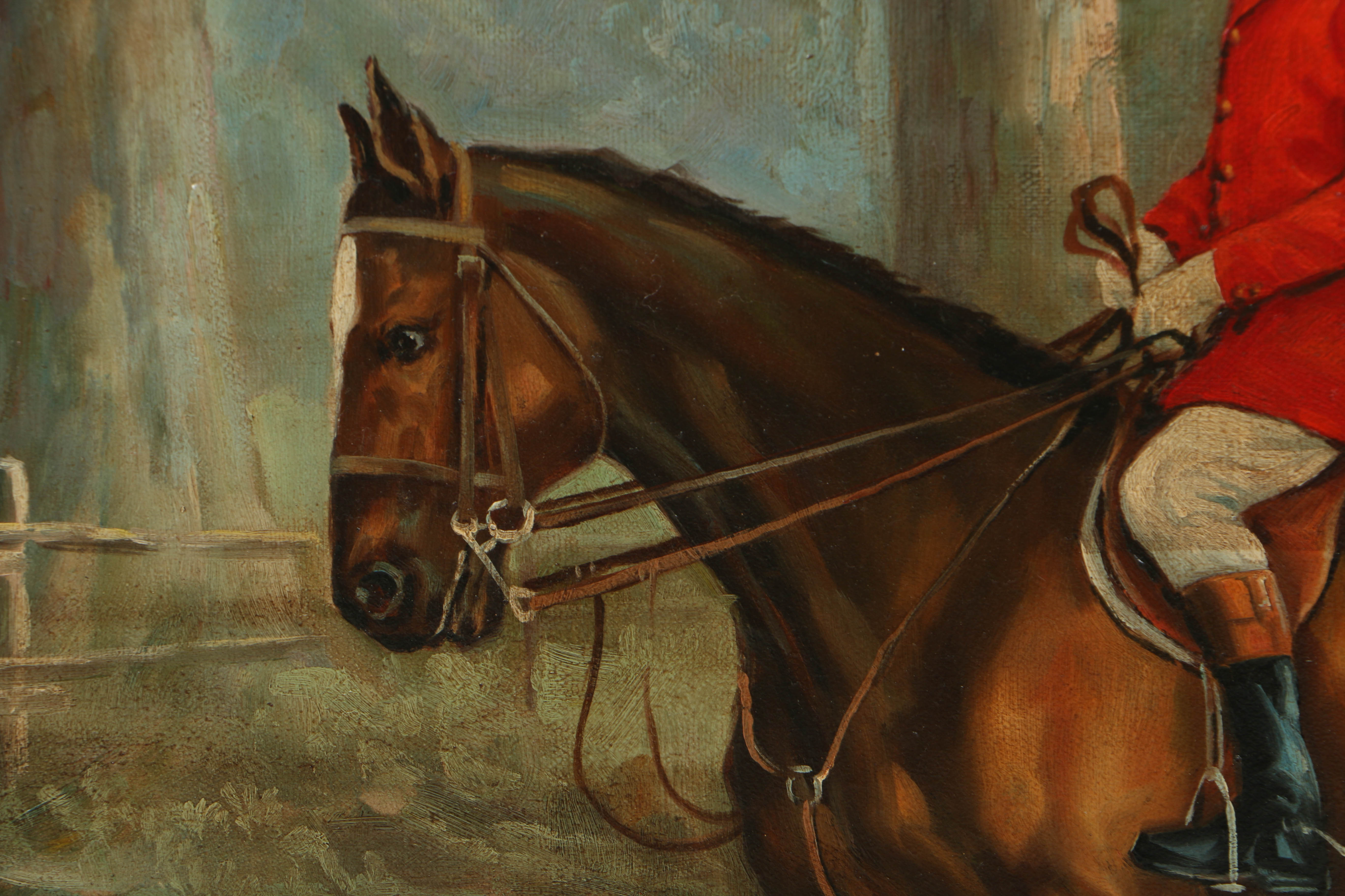 Troy Berke Oil Painting on Canvas of English Hunting Scene