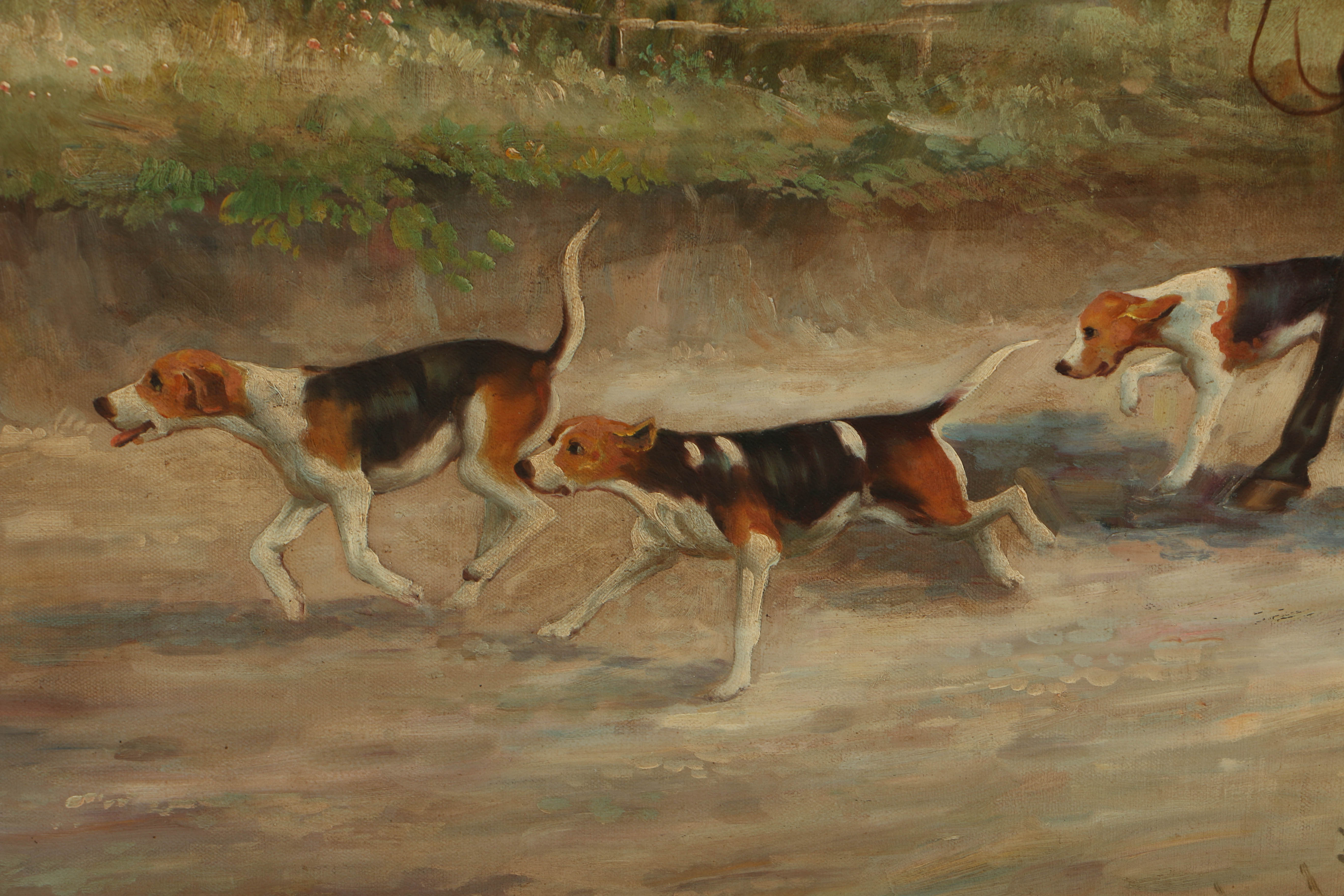 Troy Berke Oil Painting on Canvas of English Hunting Scene