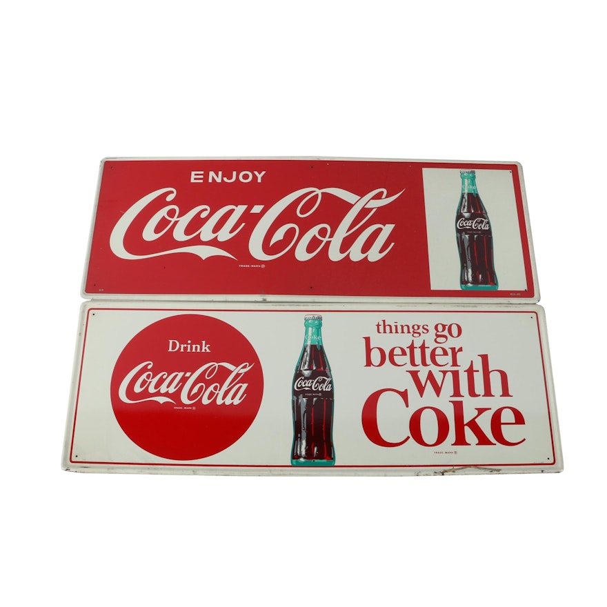 Collection of Metal Coca-Cola Signs