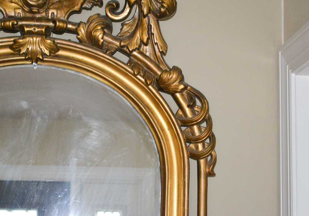 Antique American Rococo Revival Giltwood Pier Mirror