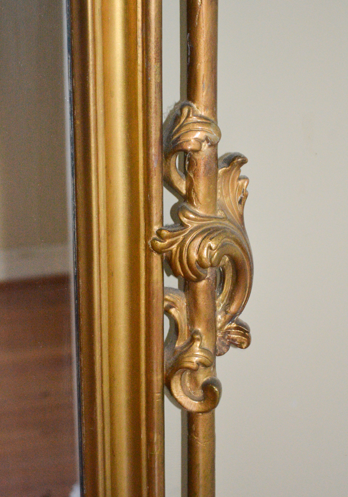 Antique American Rococo Revival Giltwood Pier Mirror