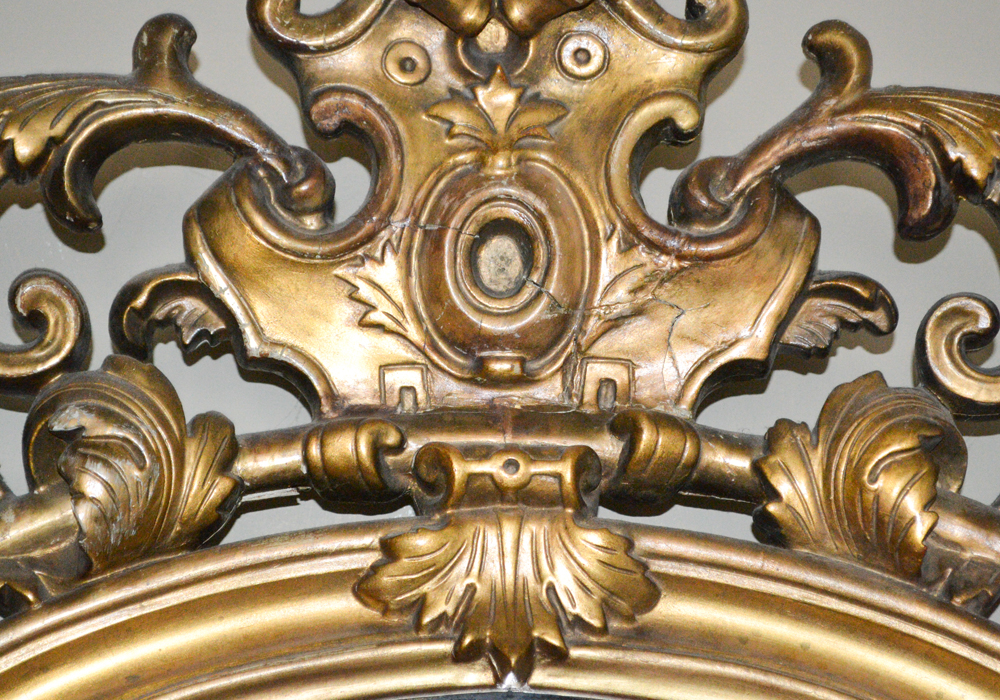 Antique American Rococo Revival Giltwood Pier Mirror