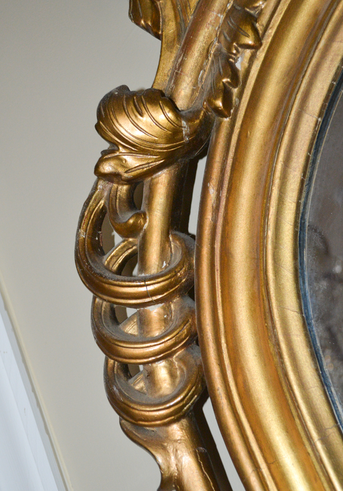 Antique American Rococo Revival Giltwood Pier Mirror