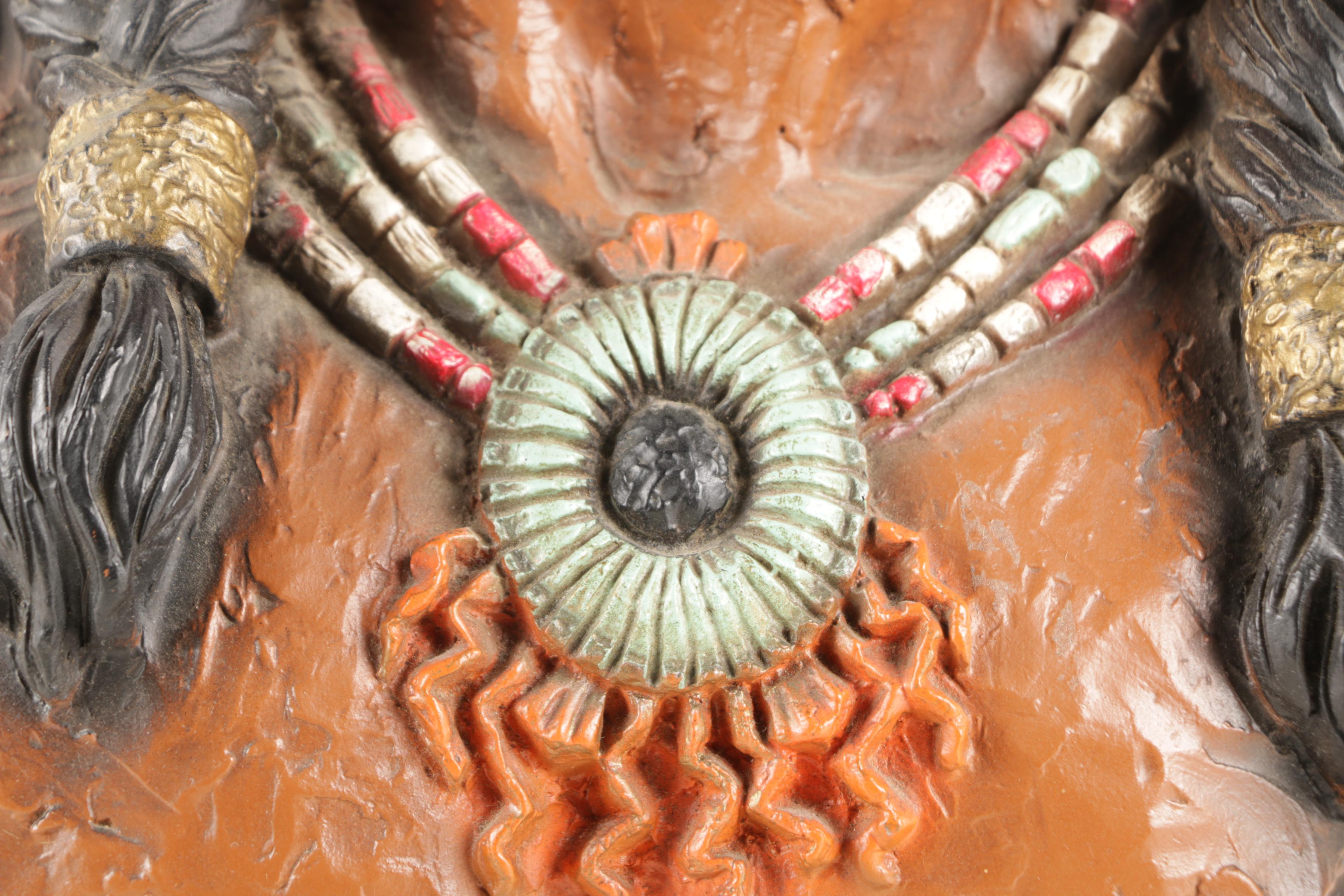 Universal Statuary Corp. Bust of Native American Man After Vaughn Kendrick