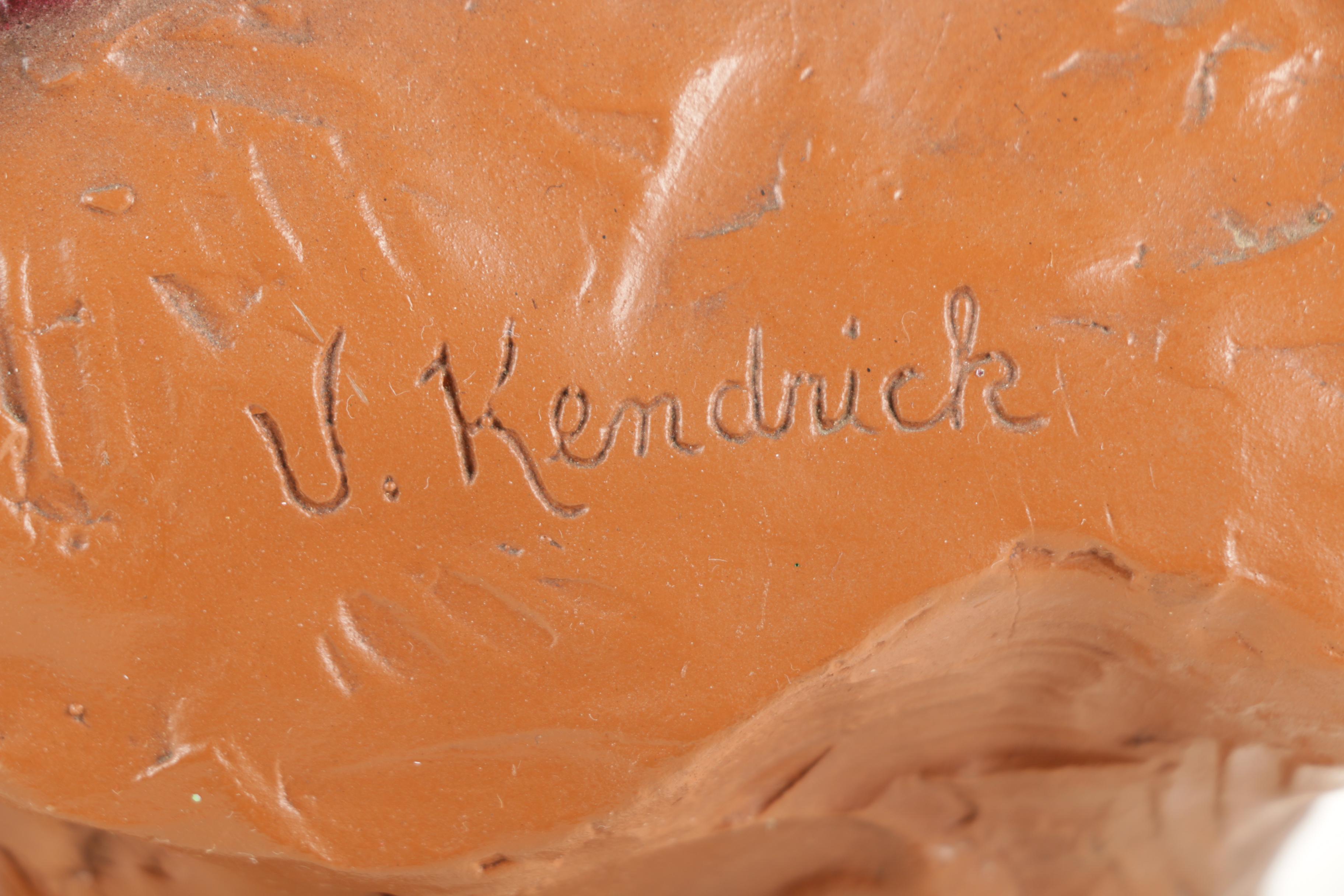 Universal Statuary Corp. Bust of Native American Man After Vaughn Kendrick