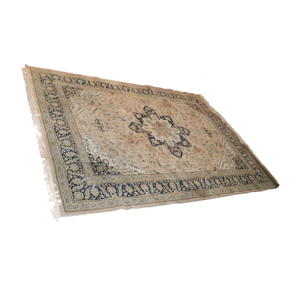 Power-Loomed Persian Style Wool Area Rug
