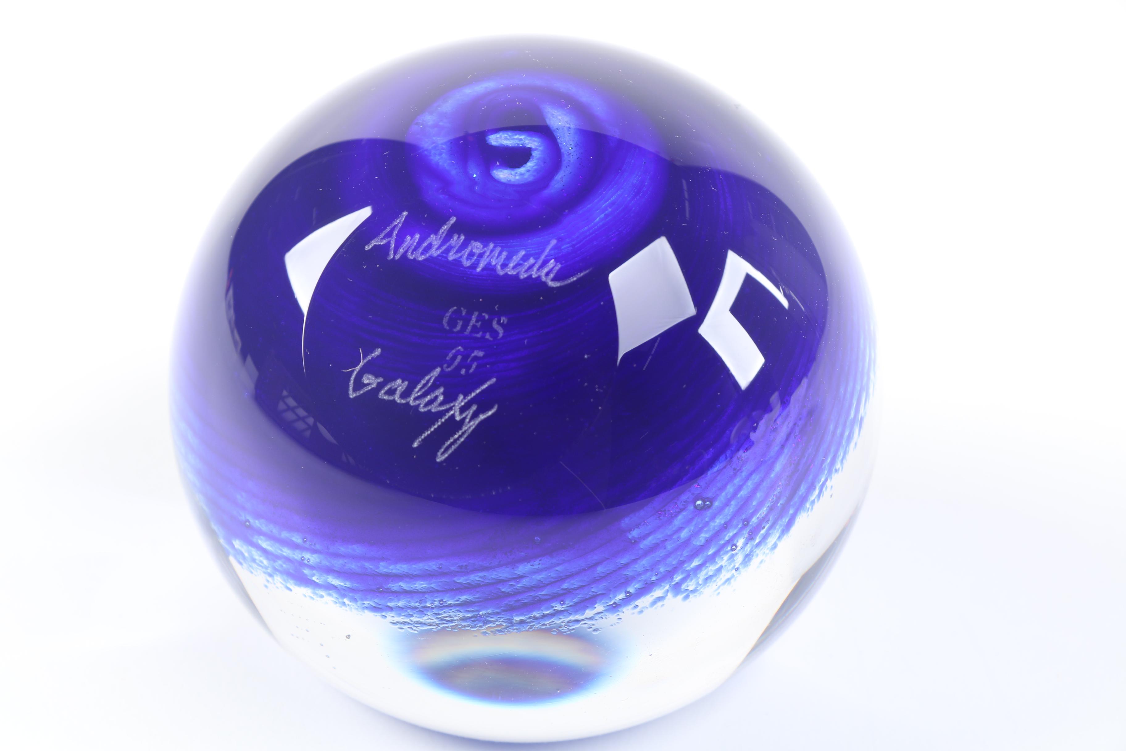 Glass Eye Studios "Andromeda Galaxy" Paperweight