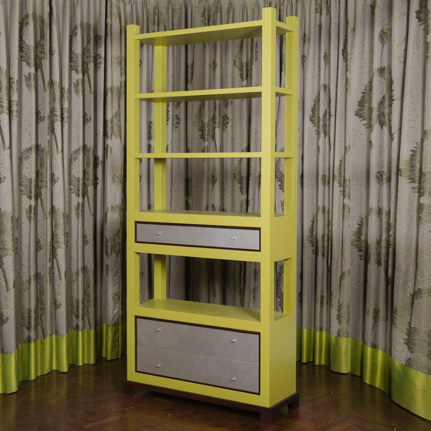 Contemporary Lime Green Bookcase