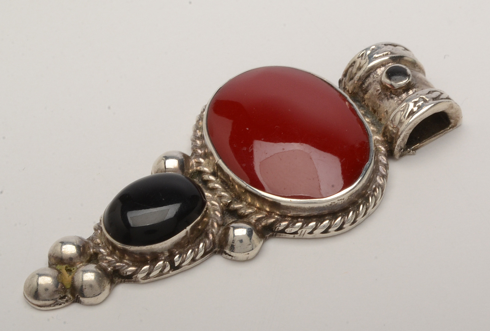 Sterling Silver Omega Necklace with Mexican Sterling Pendant