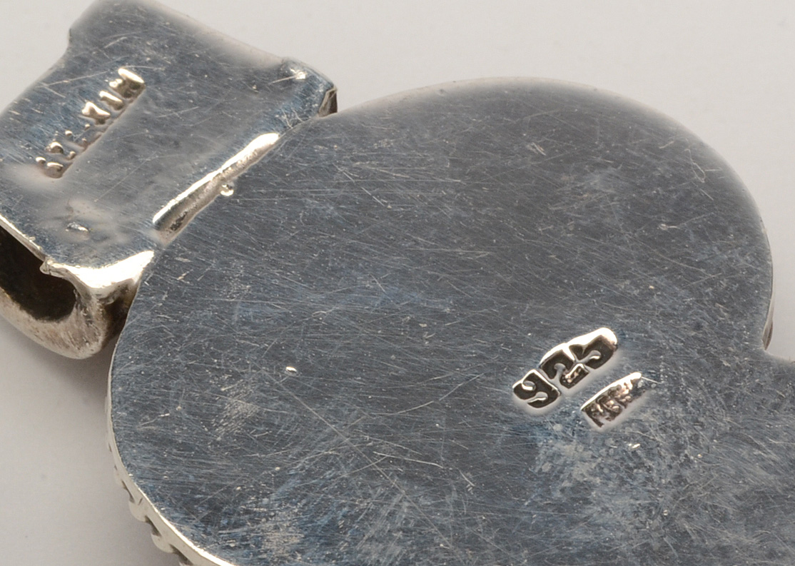 Sterling Silver Omega Necklace with Mexican Sterling Pendant