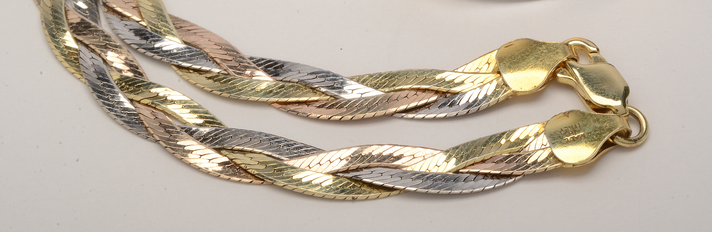 Milor Sterling Silver Tri-Tone Necklace