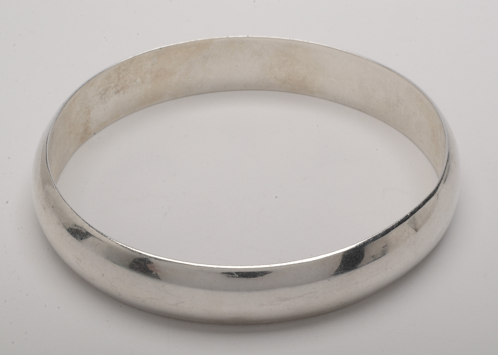 Sterling Silver Bangle and Two Herringbone Chains