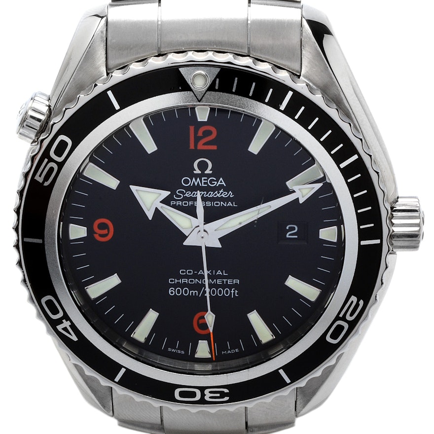 Omega Seamaster Planet Ocean Black Co-Axial 45 mm AutoSteel Wristwatch