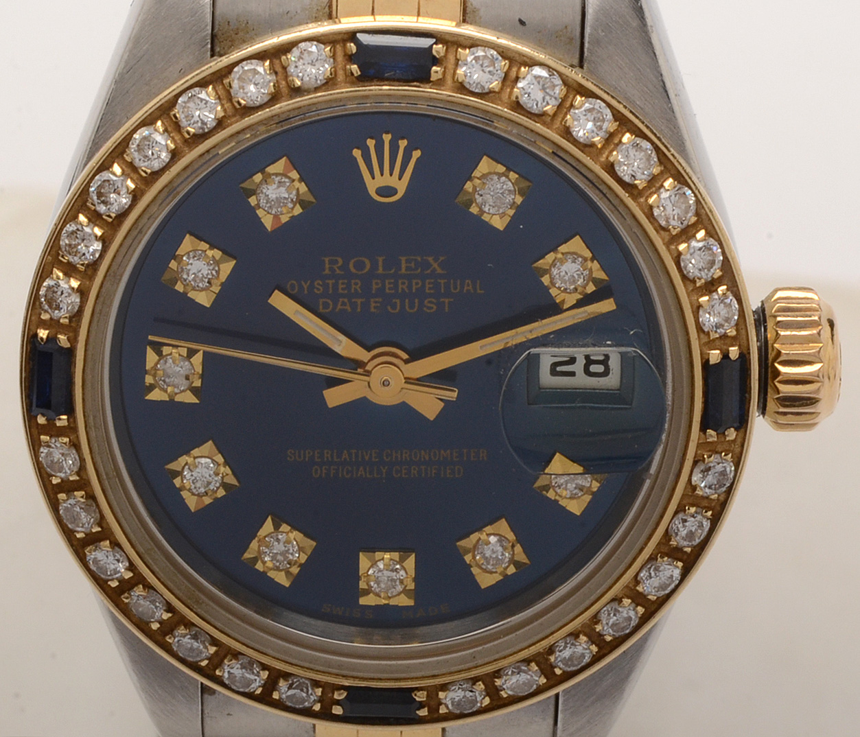 Rolex Datejust 18K Gold and Diamond Automatic Watch