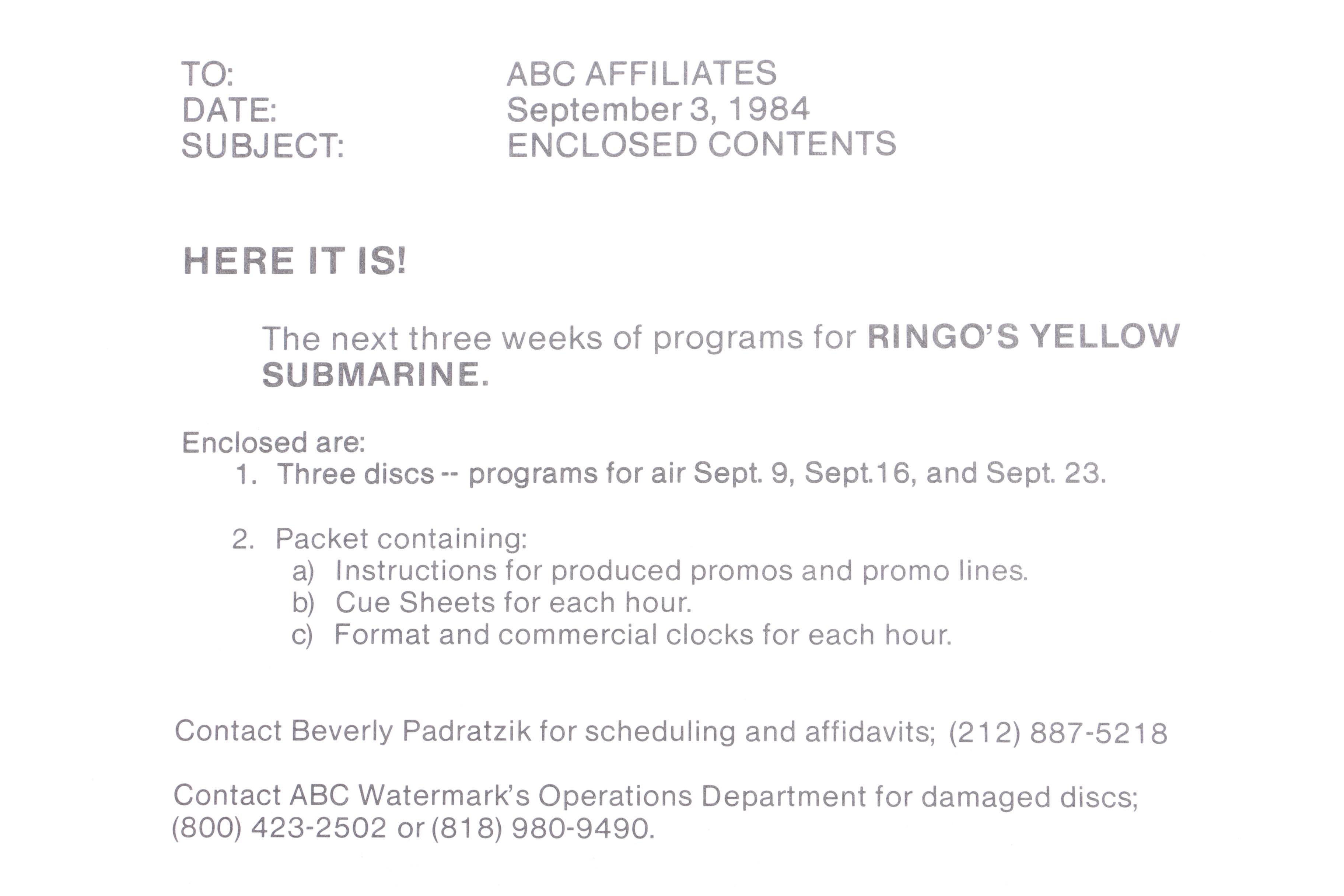 The Beatles "Ringo's Yellow Submarine" Broadcast LP Box Set