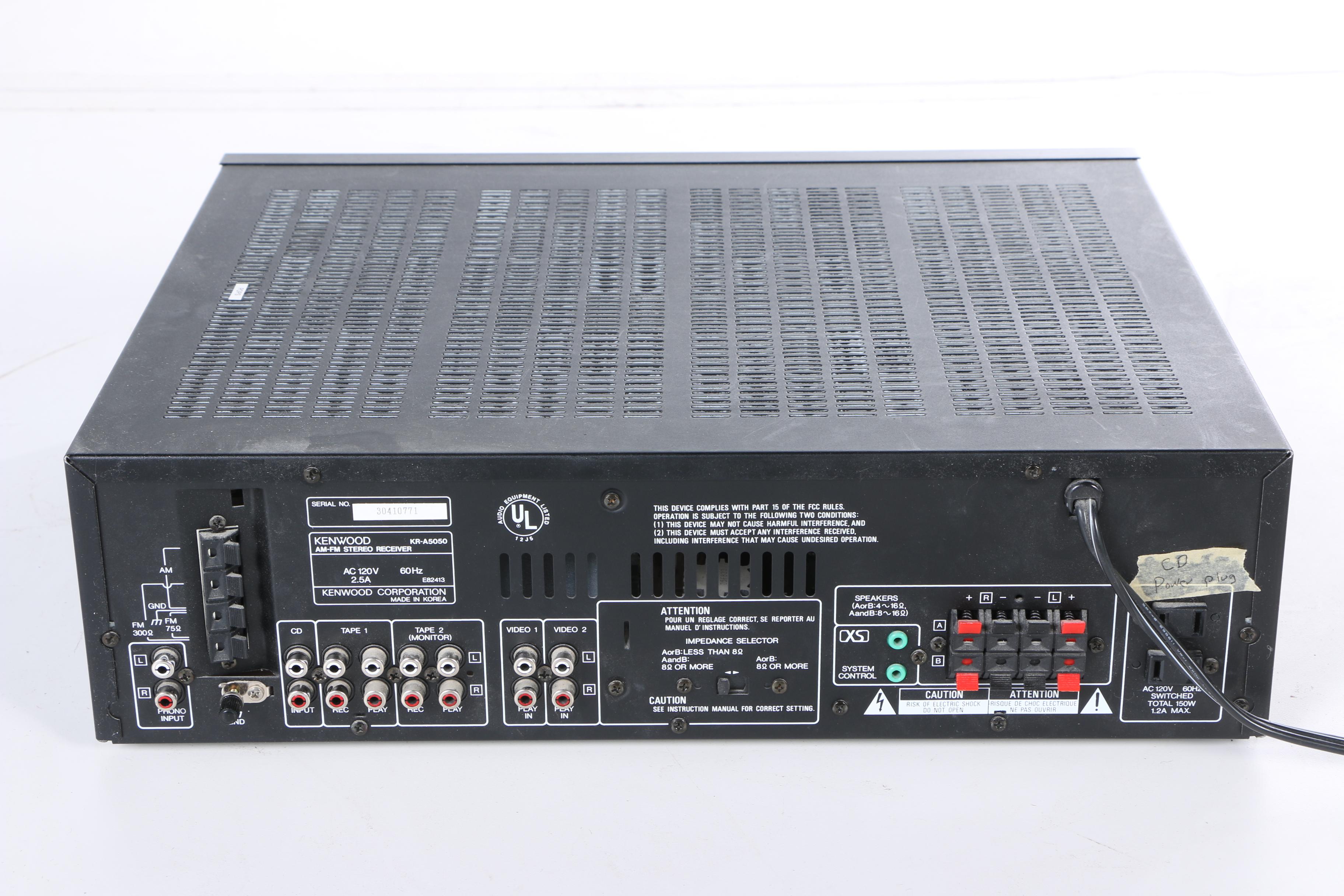 Kenwood Audio Receiver and KEF Speakers