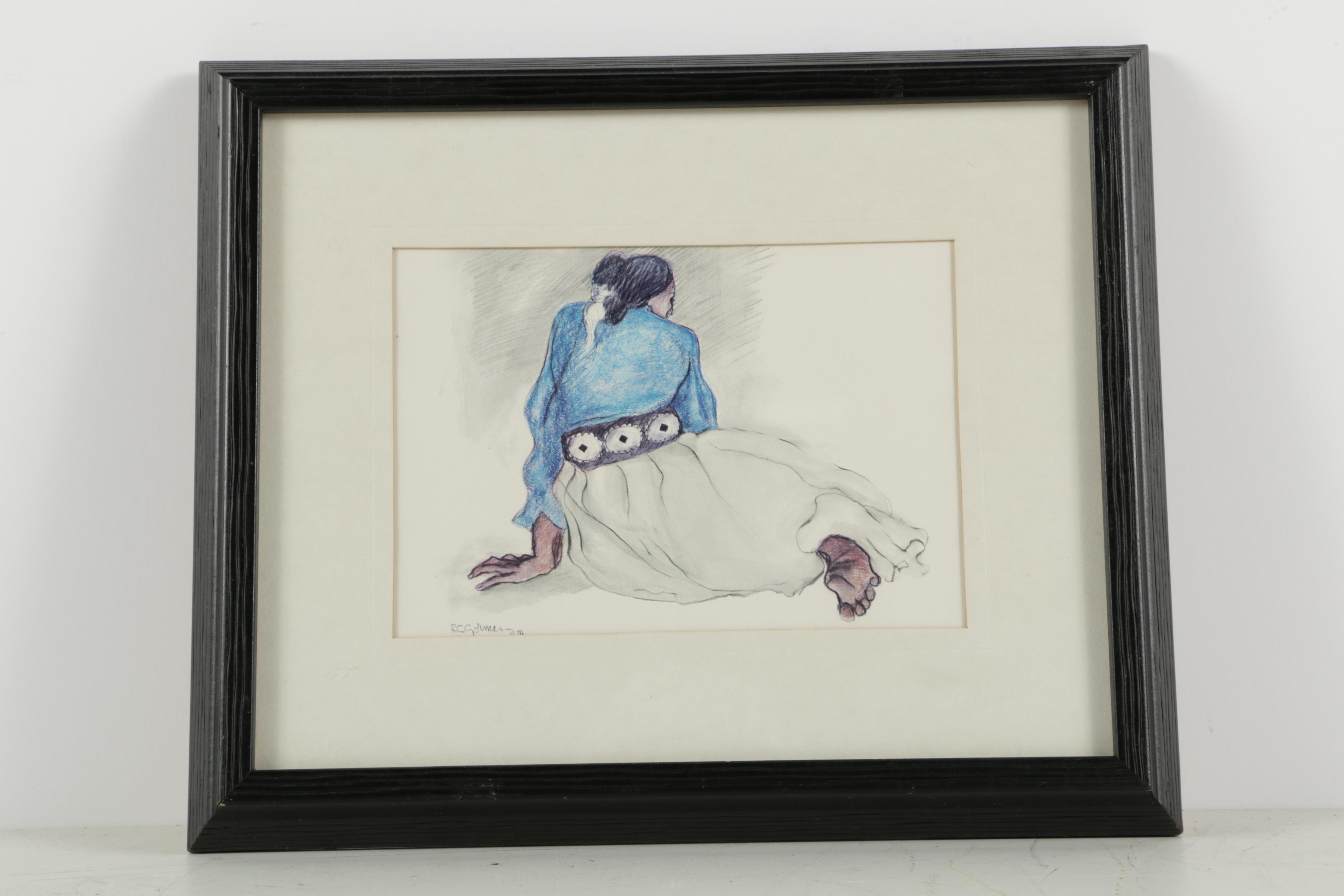 Offset Lithographs After R.C. Gorman and V. L. Drysdale of Native Americans