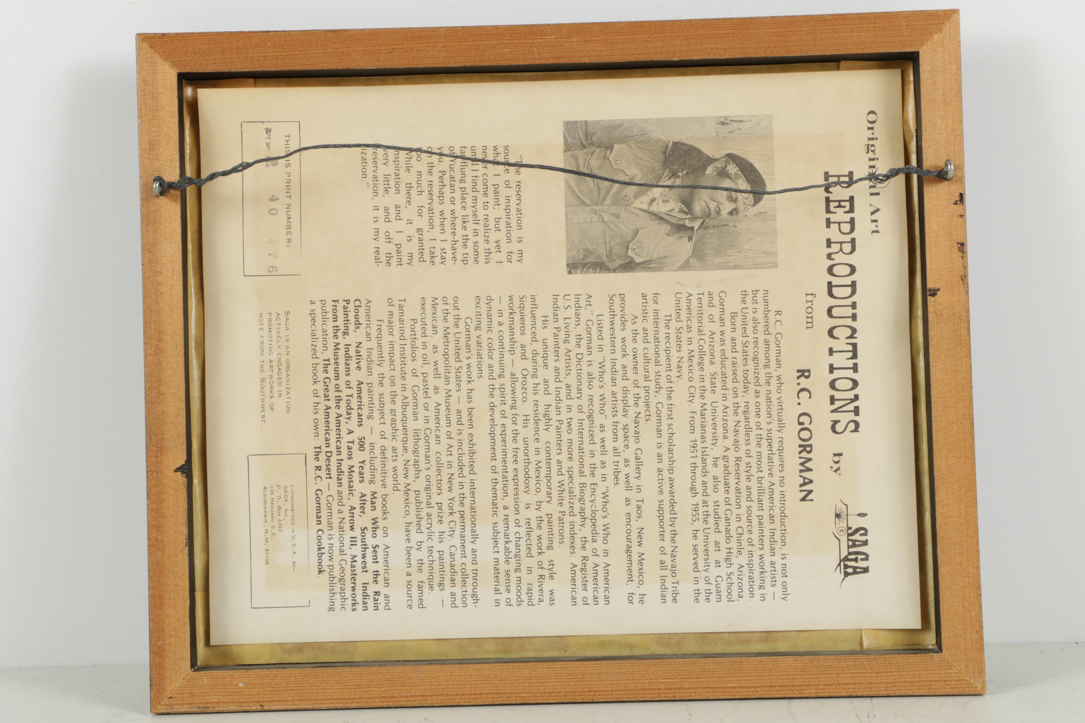 Offset Lithographs After R.C. Gorman and V. L. Drysdale of Native Americans