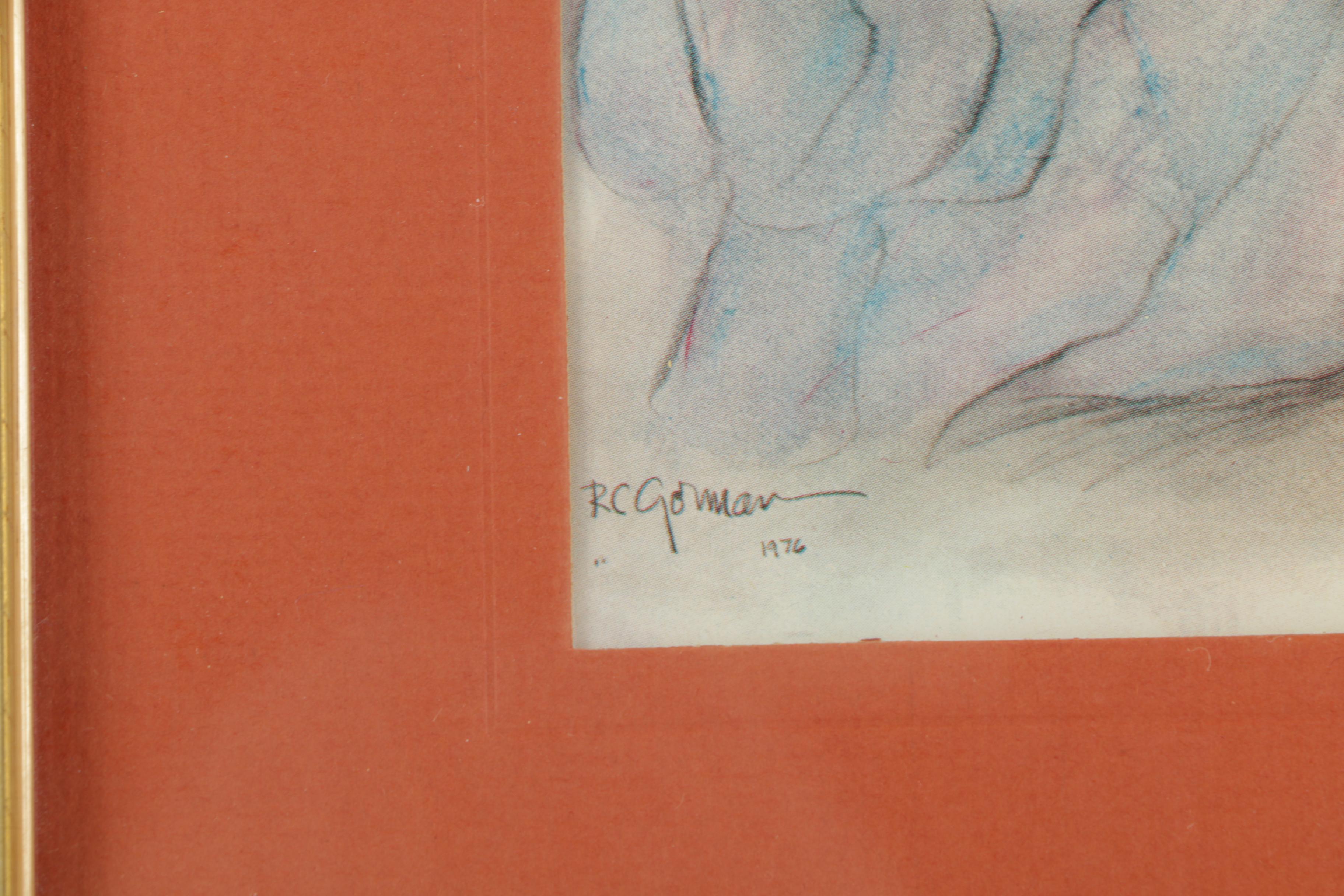 Offset Lithographs After R.C. Gorman and V. L. Drysdale of Native Americans