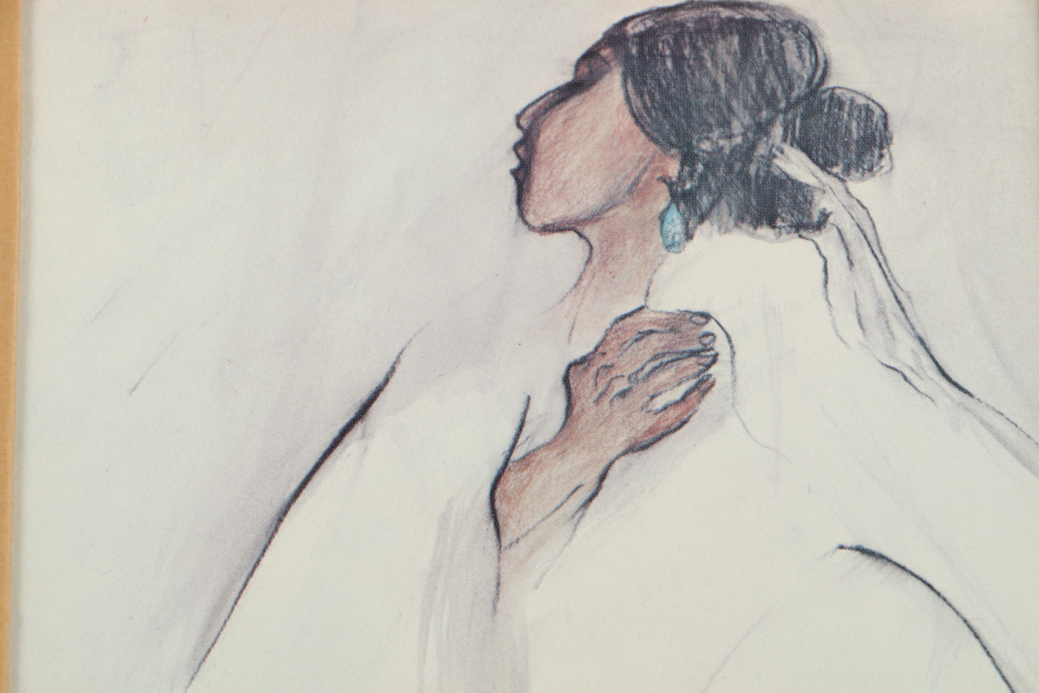 Offset Lithographs After R.C. Gorman and V. L. Drysdale of Native Americans