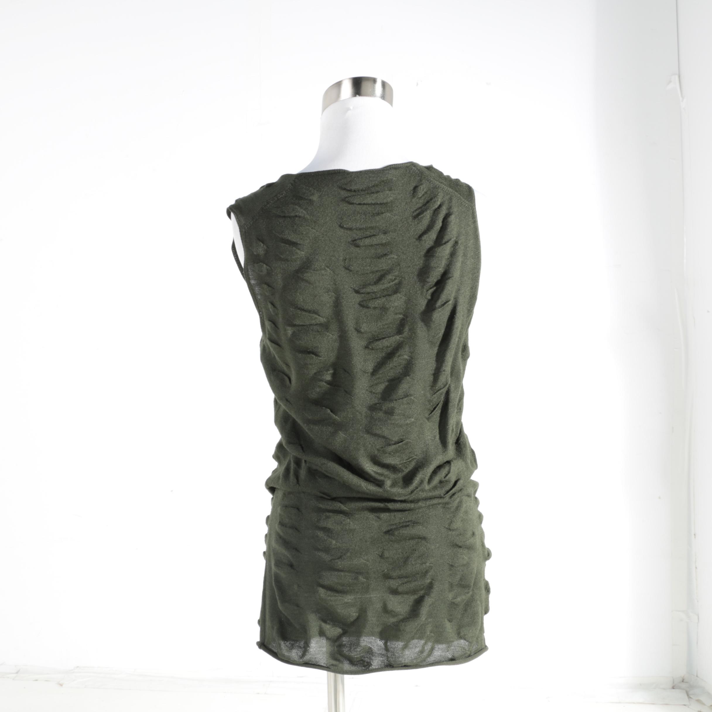 Prada Olive Tunic Top