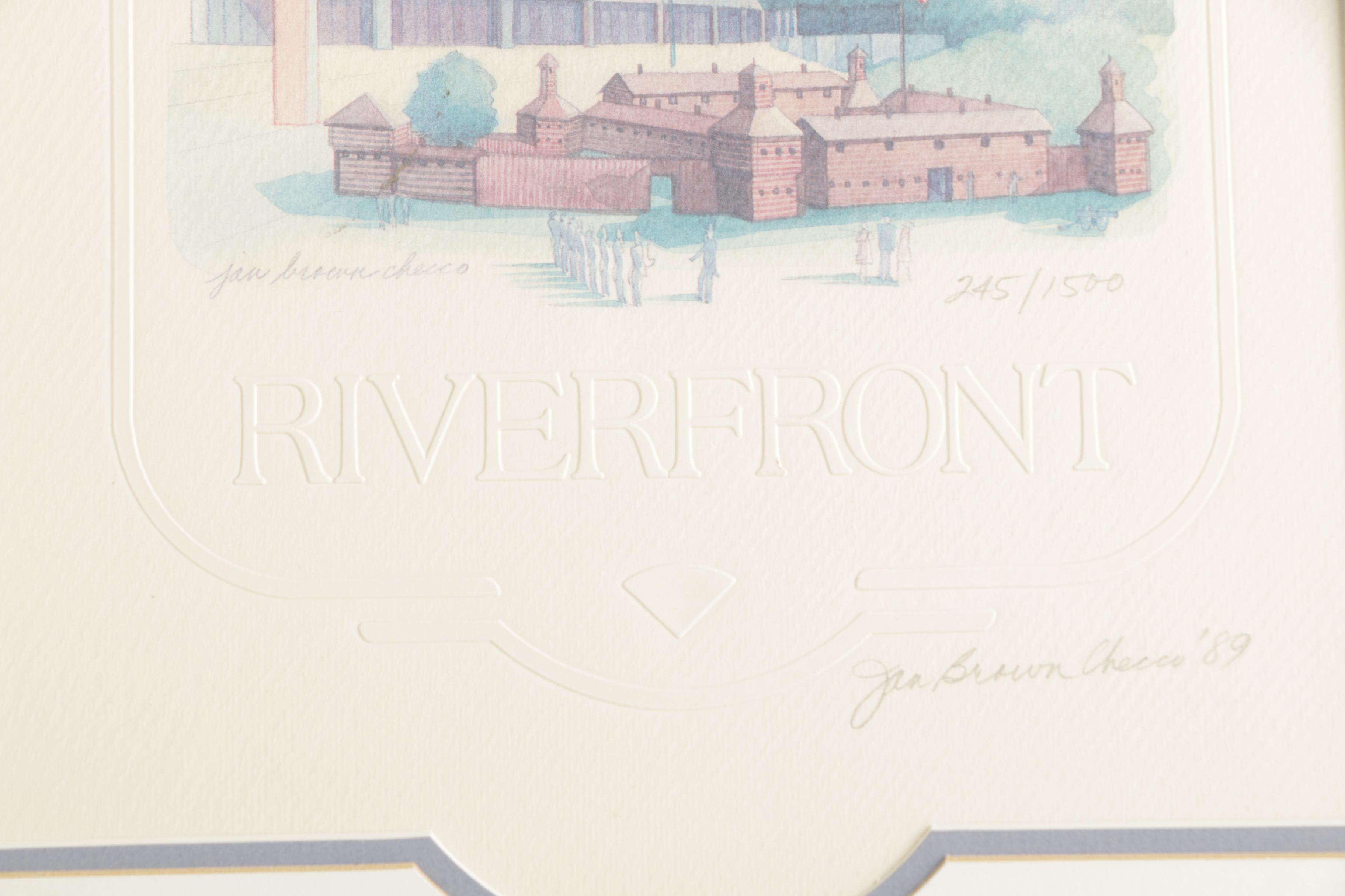 Jan Brown Checco Limited Edition Offset Lithographs of Cincinnati