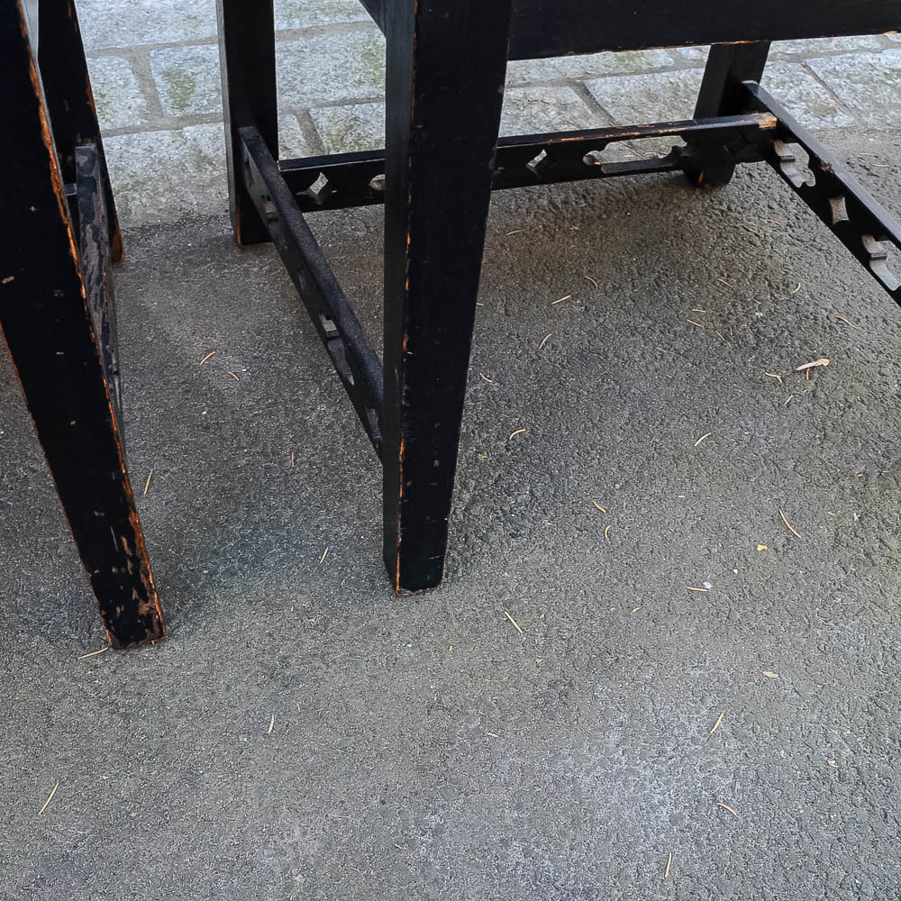 Set of Four Chinese Chippendale Style Fretwork Dining Chairs