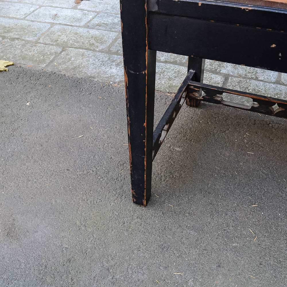 Set of Four Chinese Chippendale Style Fretwork Dining Chairs