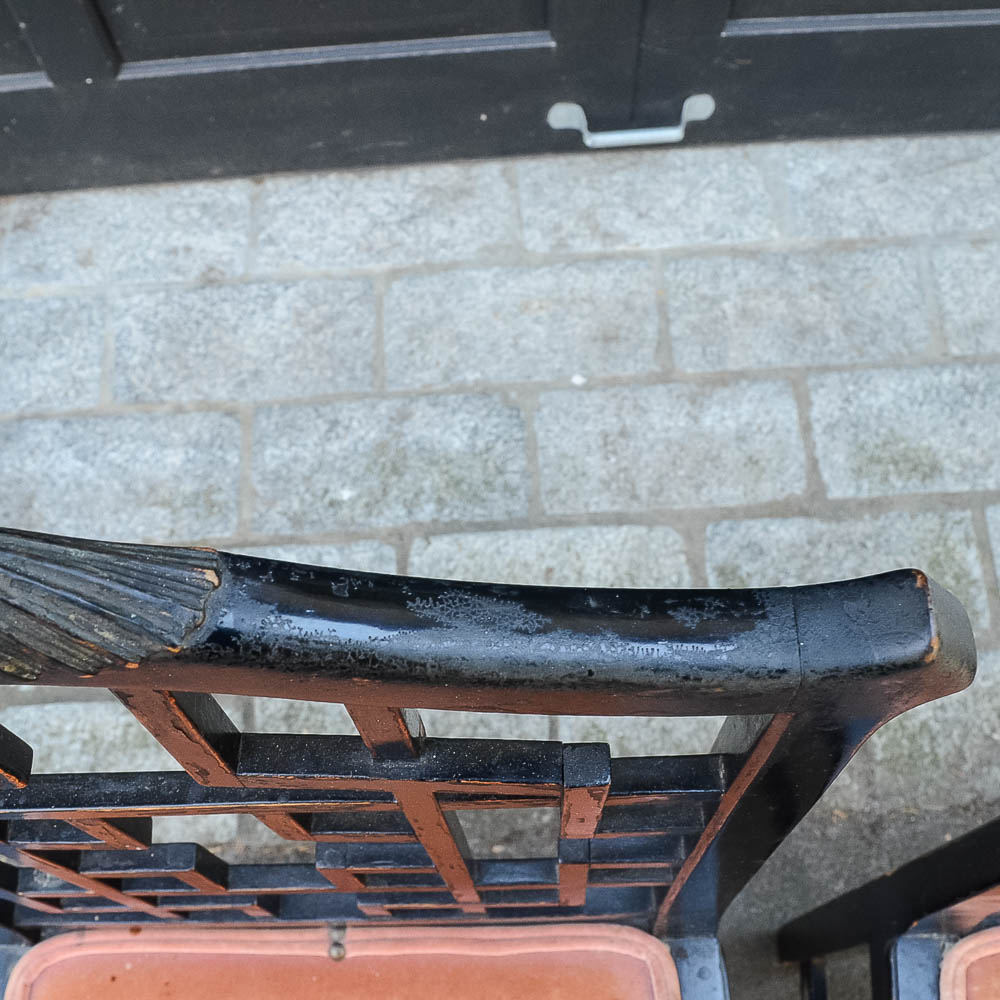 Set of Four Chinese Chippendale Style Fretwork Dining Chairs