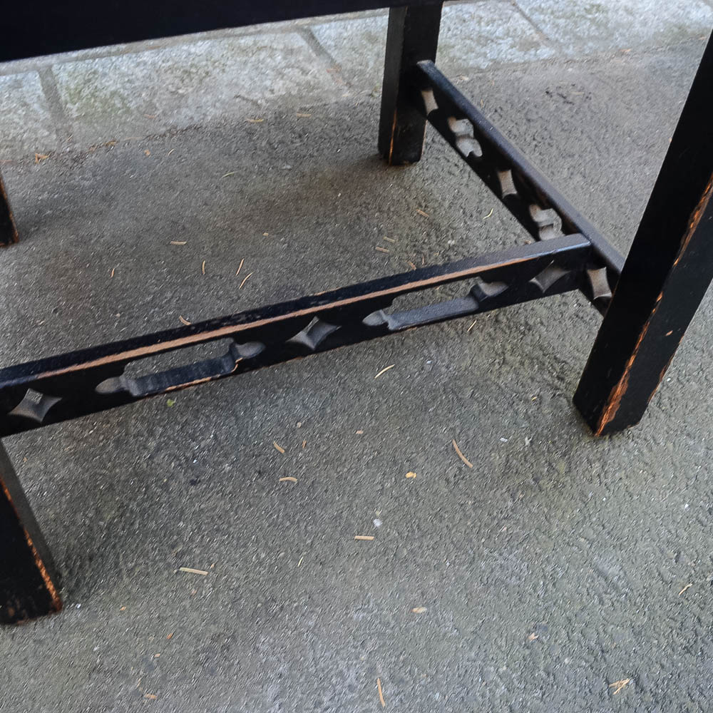 Set of Four Chinese Chippendale Style Fretwork Dining Chairs