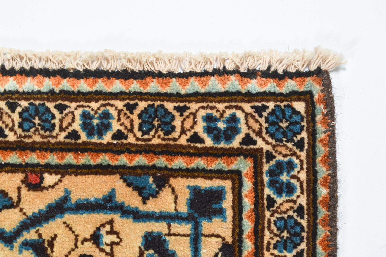 Hand-Knotted Persian Kashan Area Rug