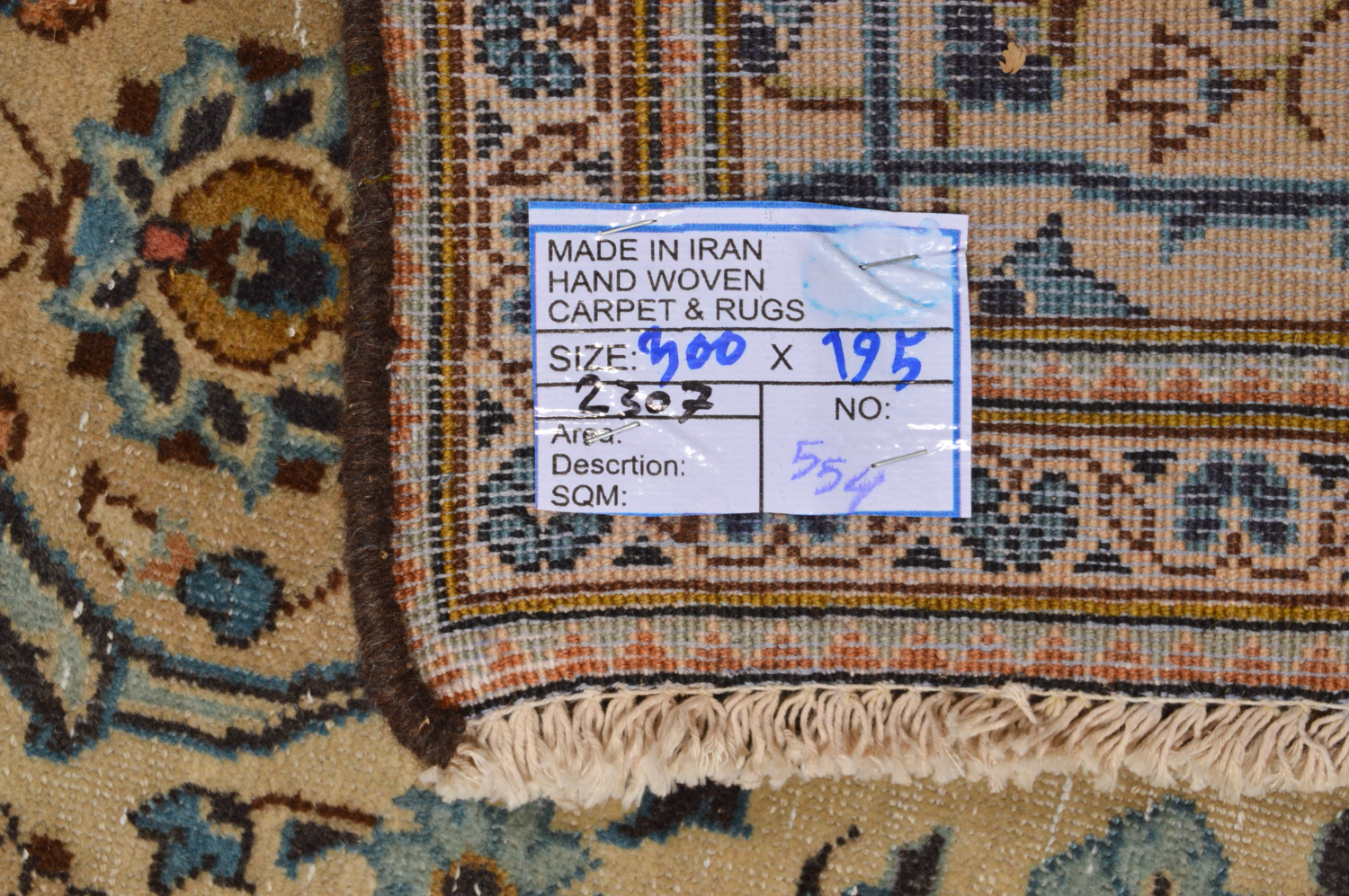 Hand-Knotted Persian Kashan Area Rug