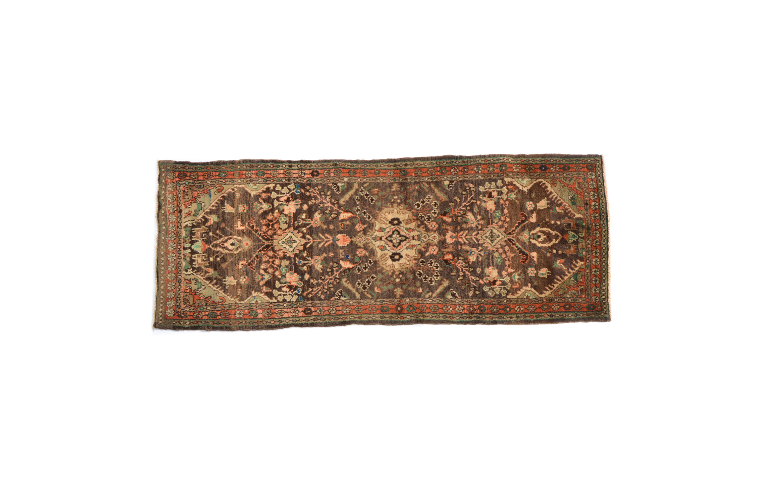 Hand-Knotted Persian Malayer Wool Carpet Runner