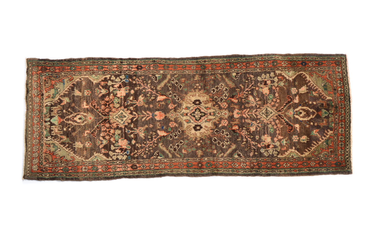 Hand-Knotted Persian Malayer Wool Carpet Runner