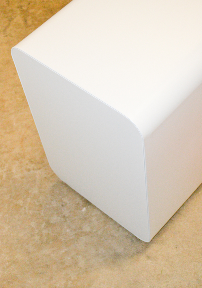 Three Contemporary White Metal Storage Cabinets