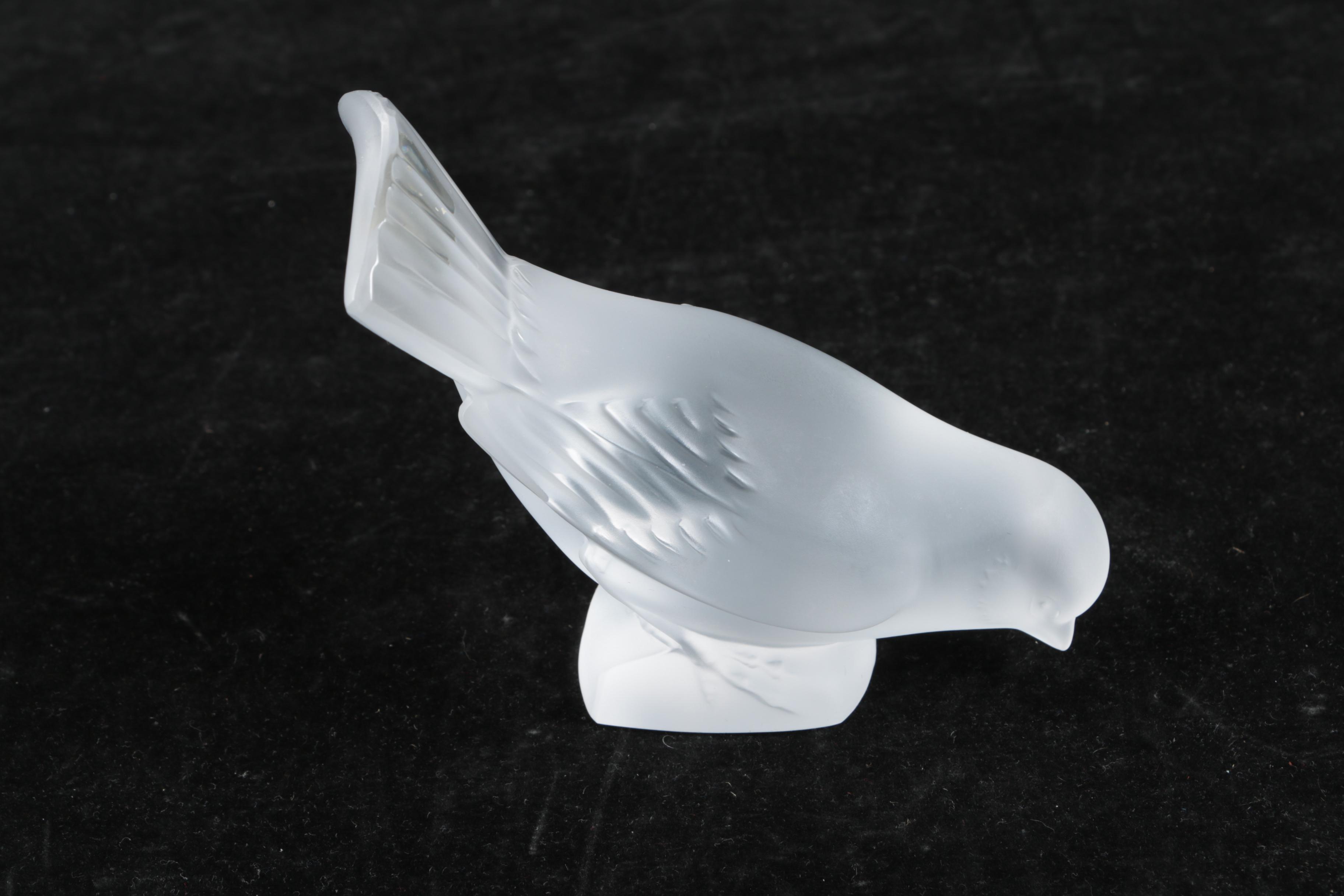 Lalique Crystal  Bird Figurine
