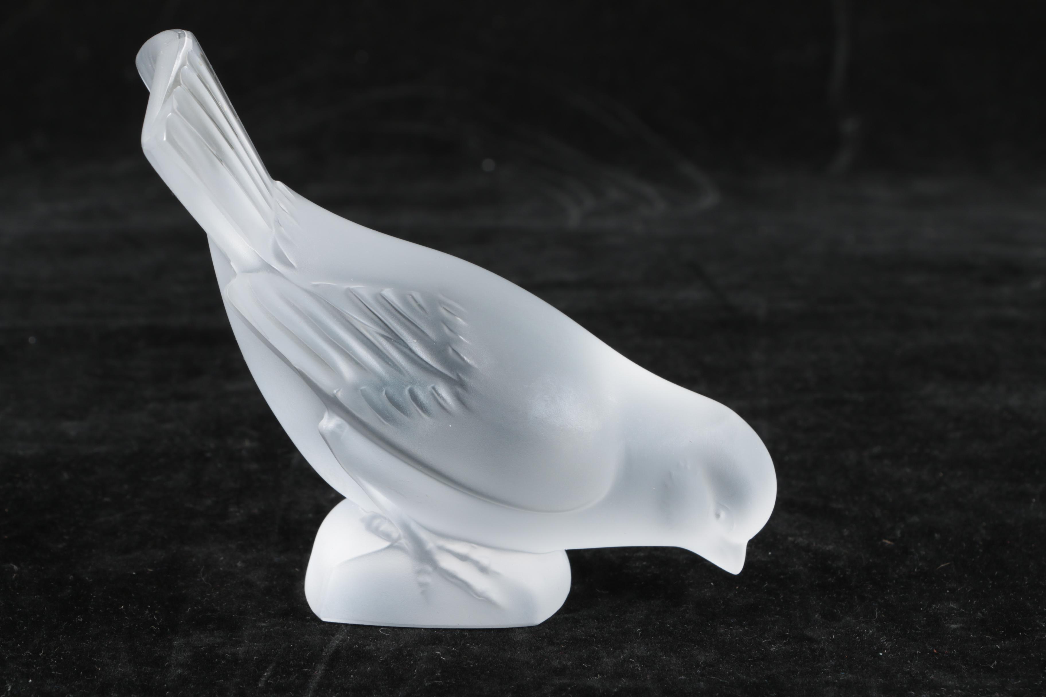 Lalique Crystal  Bird Figurine