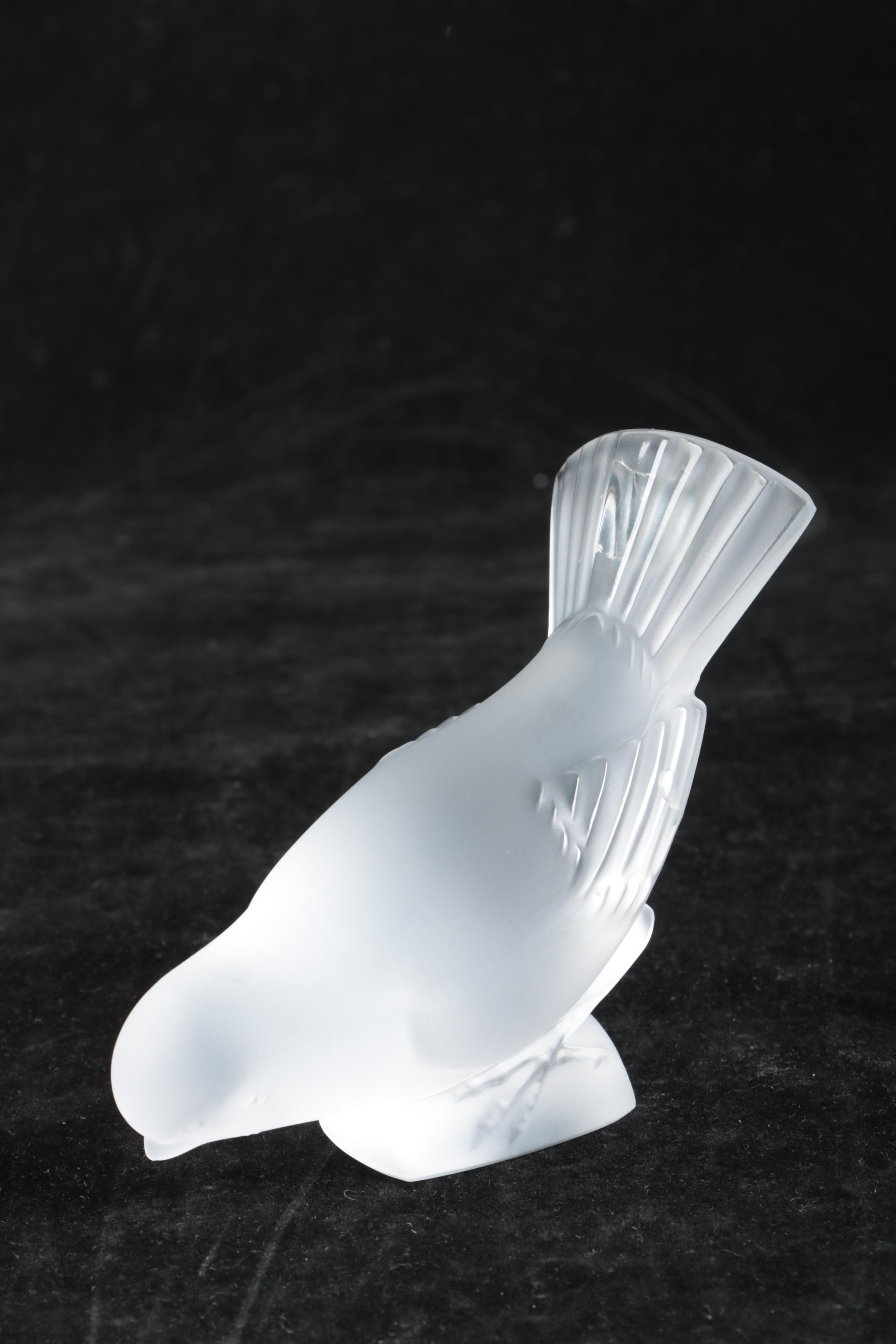 Lalique Crystal  Bird Figurine