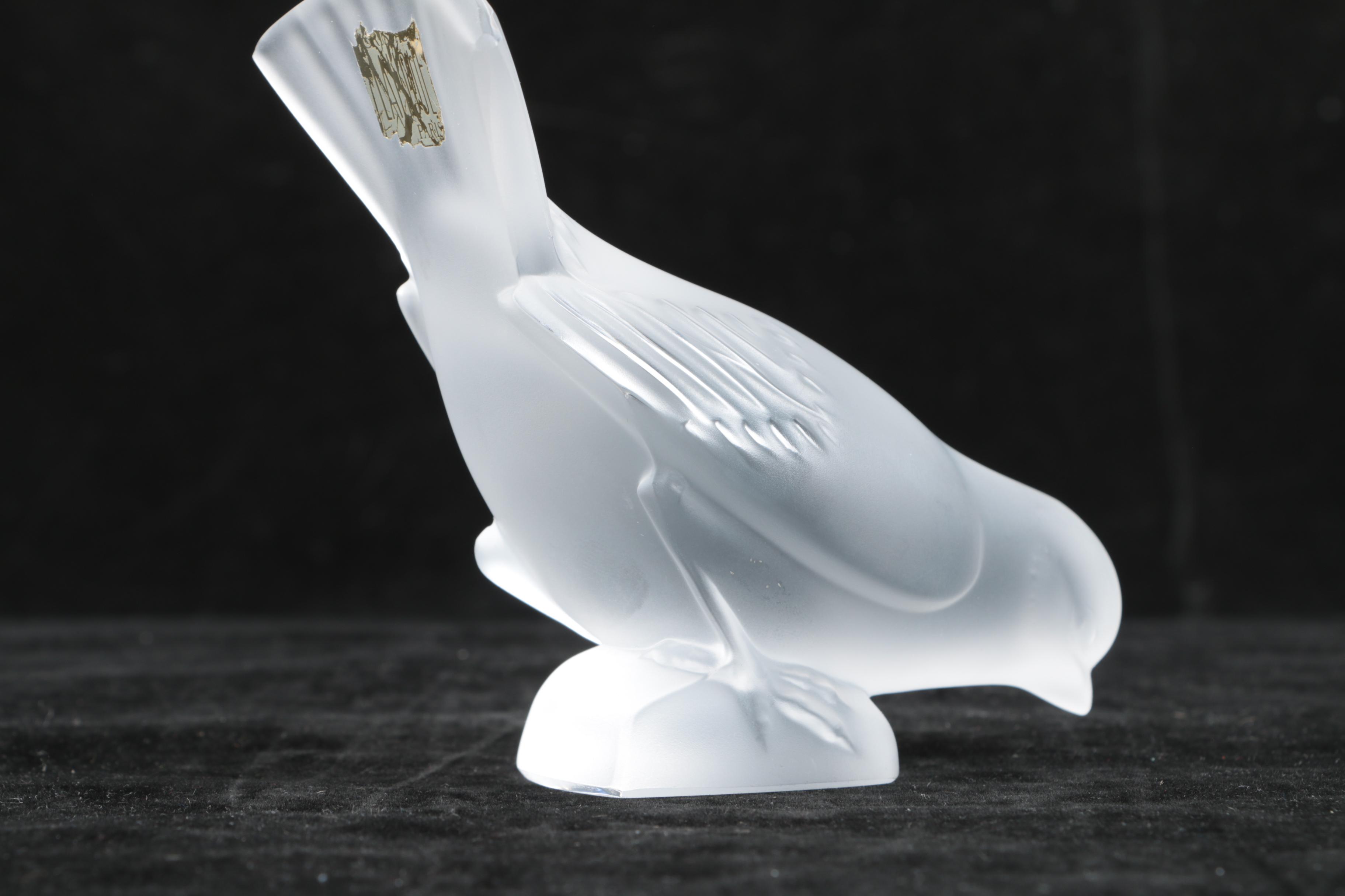 Lalique Crystal  Bird Figurine