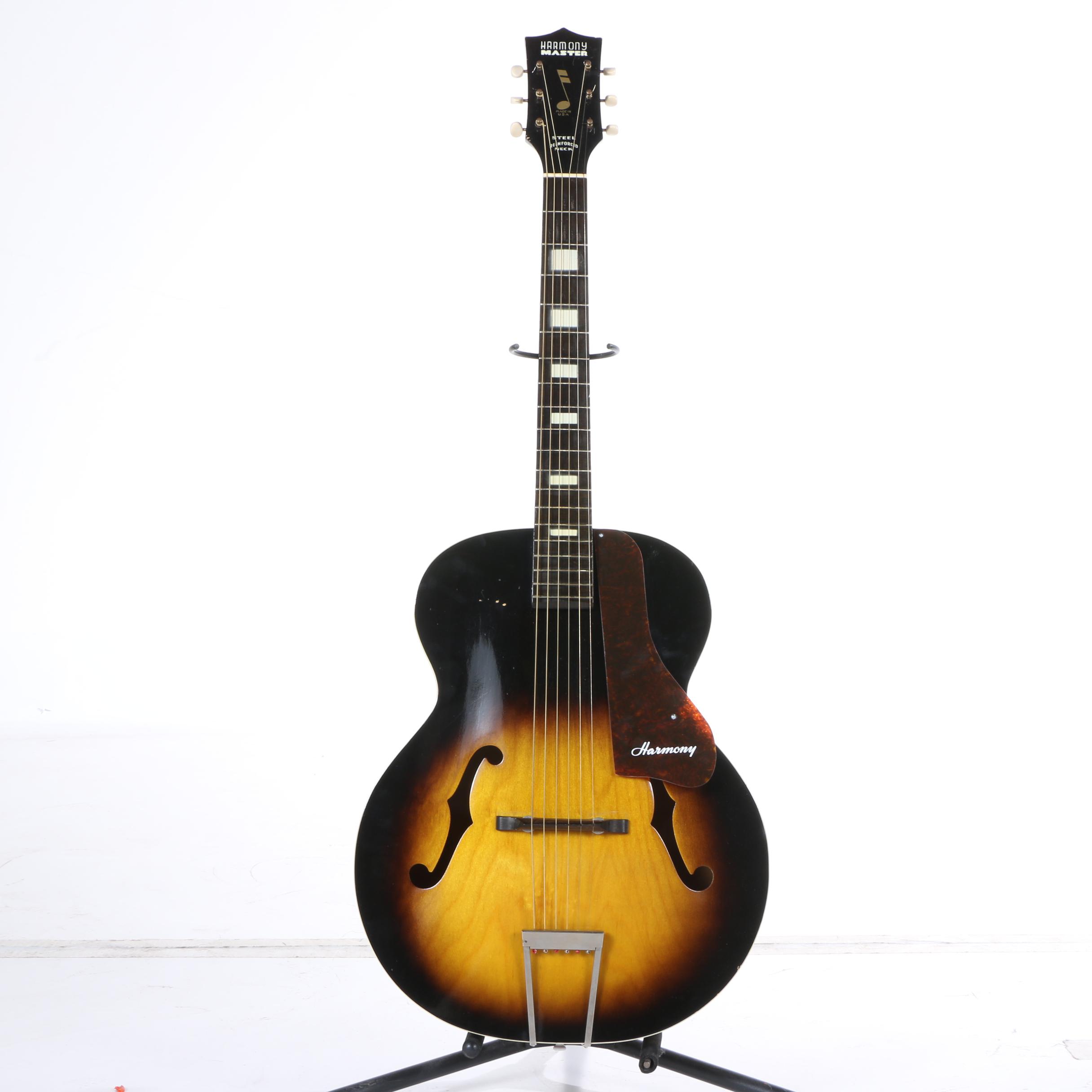 1961 Harmony Archtop Acoustic Guitar and Case