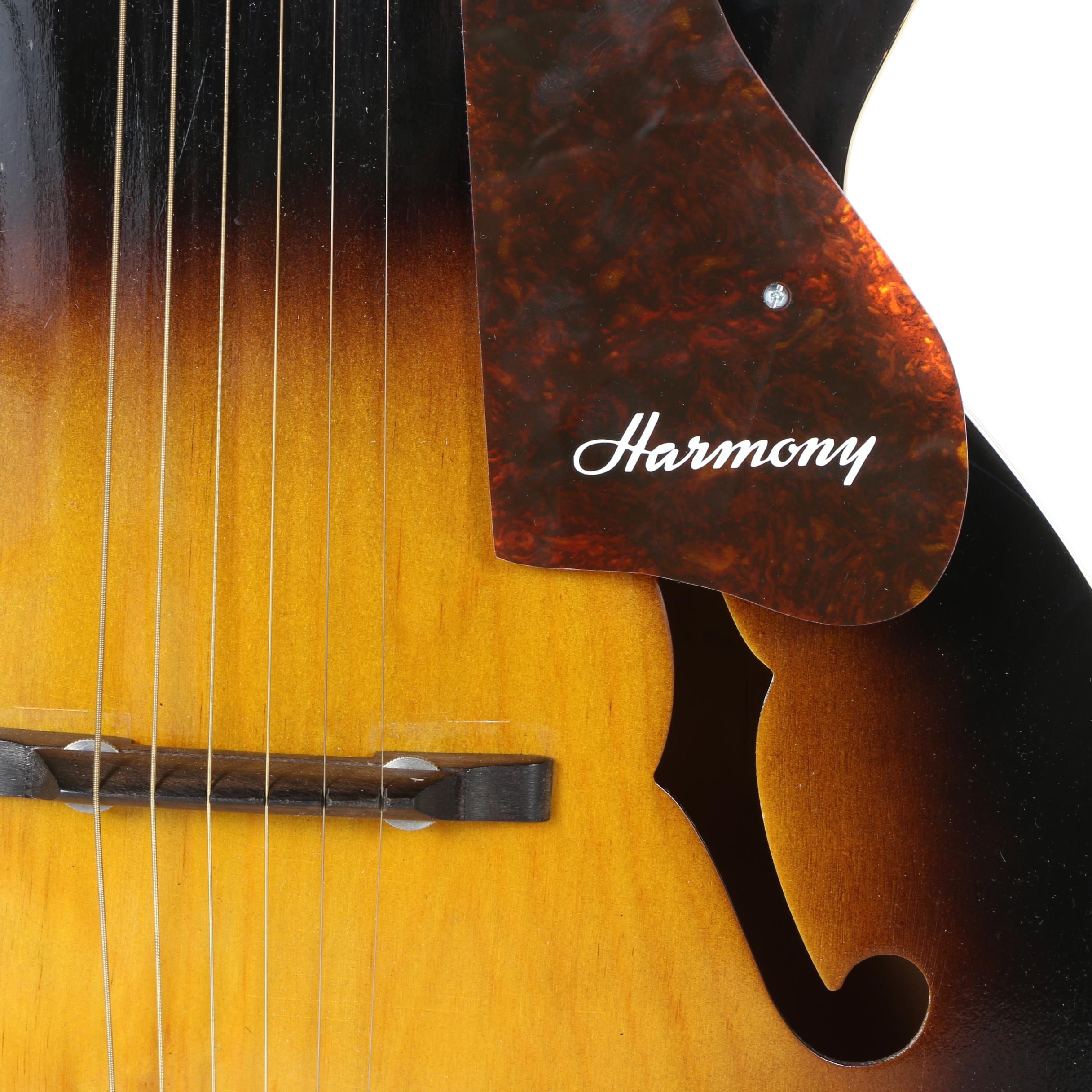 1961 Harmony Archtop Acoustic Guitar and Case