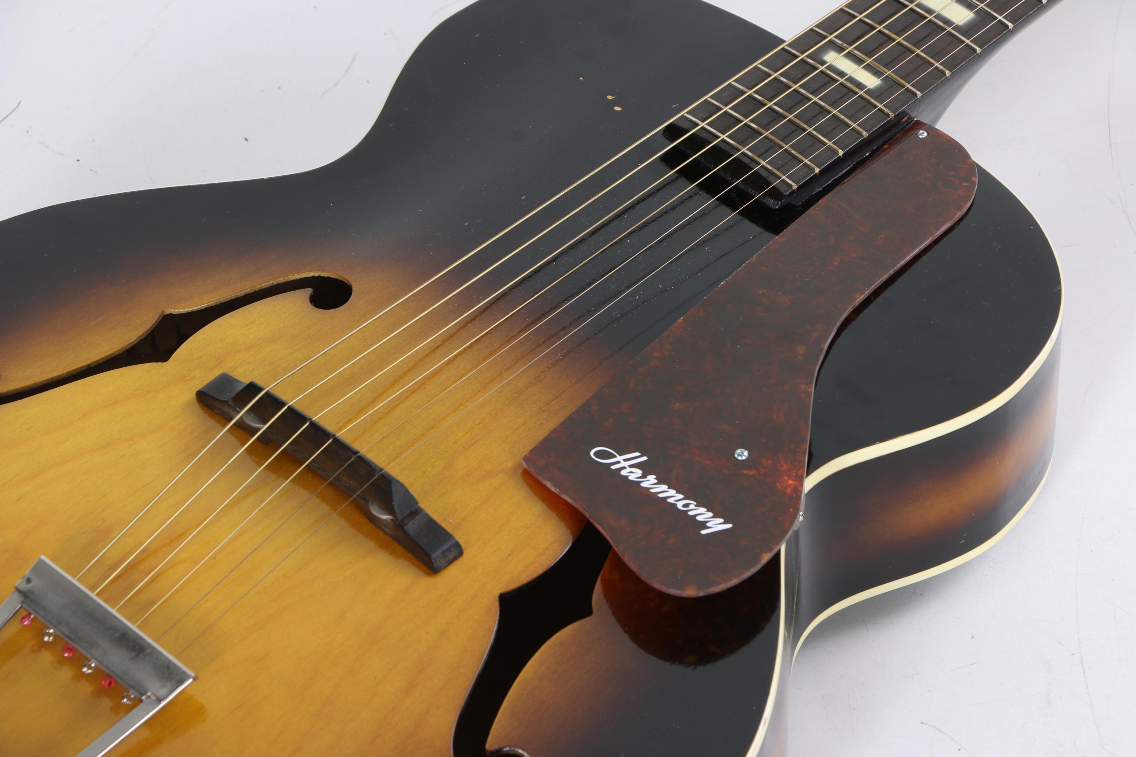 1961 Harmony Archtop Acoustic Guitar and Case